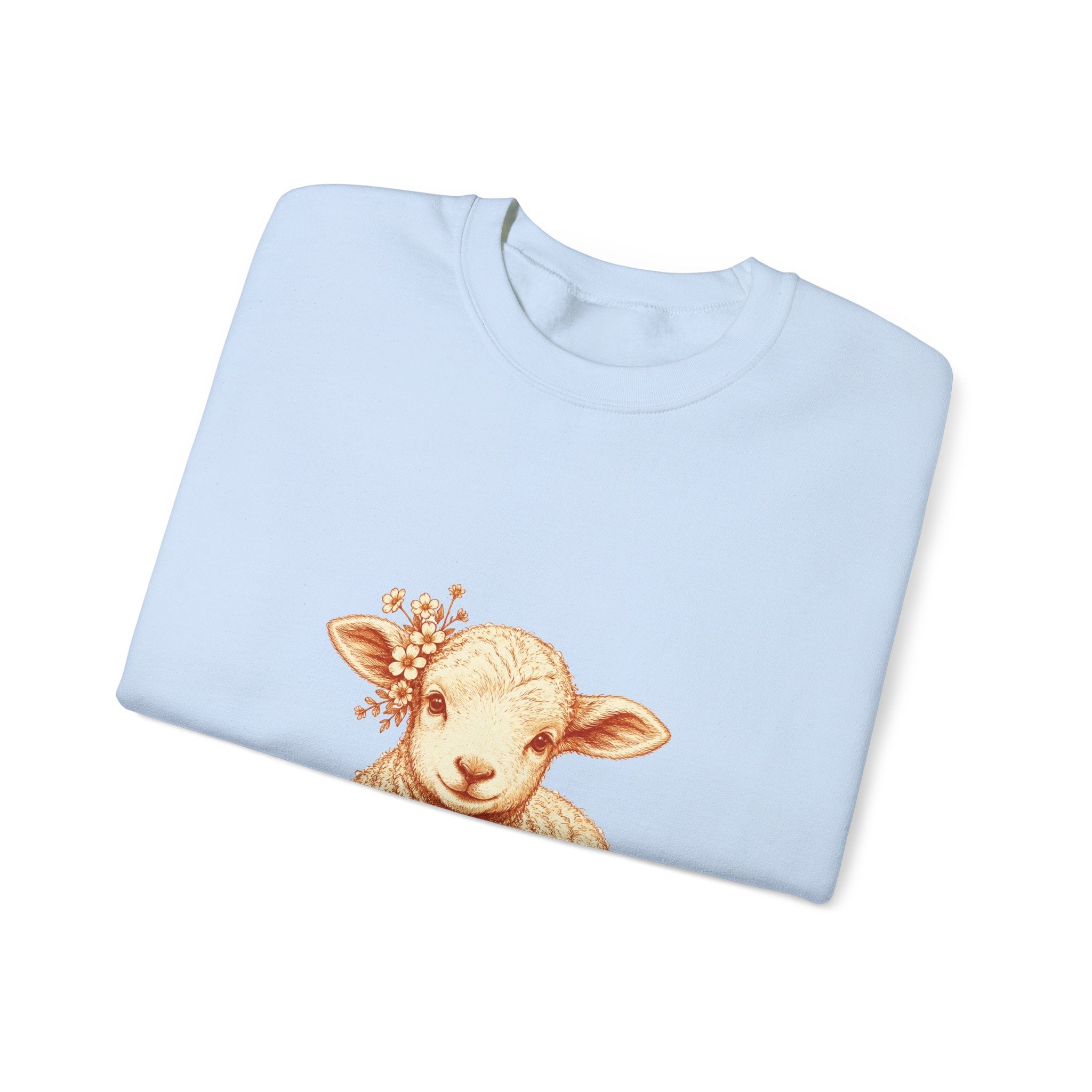 Matching Couple Sweatshirt - Lion & Lamb Matching Couple Comfort Colors Crew Hand-Drawn Art His Hers Anniversary Gift - Design B