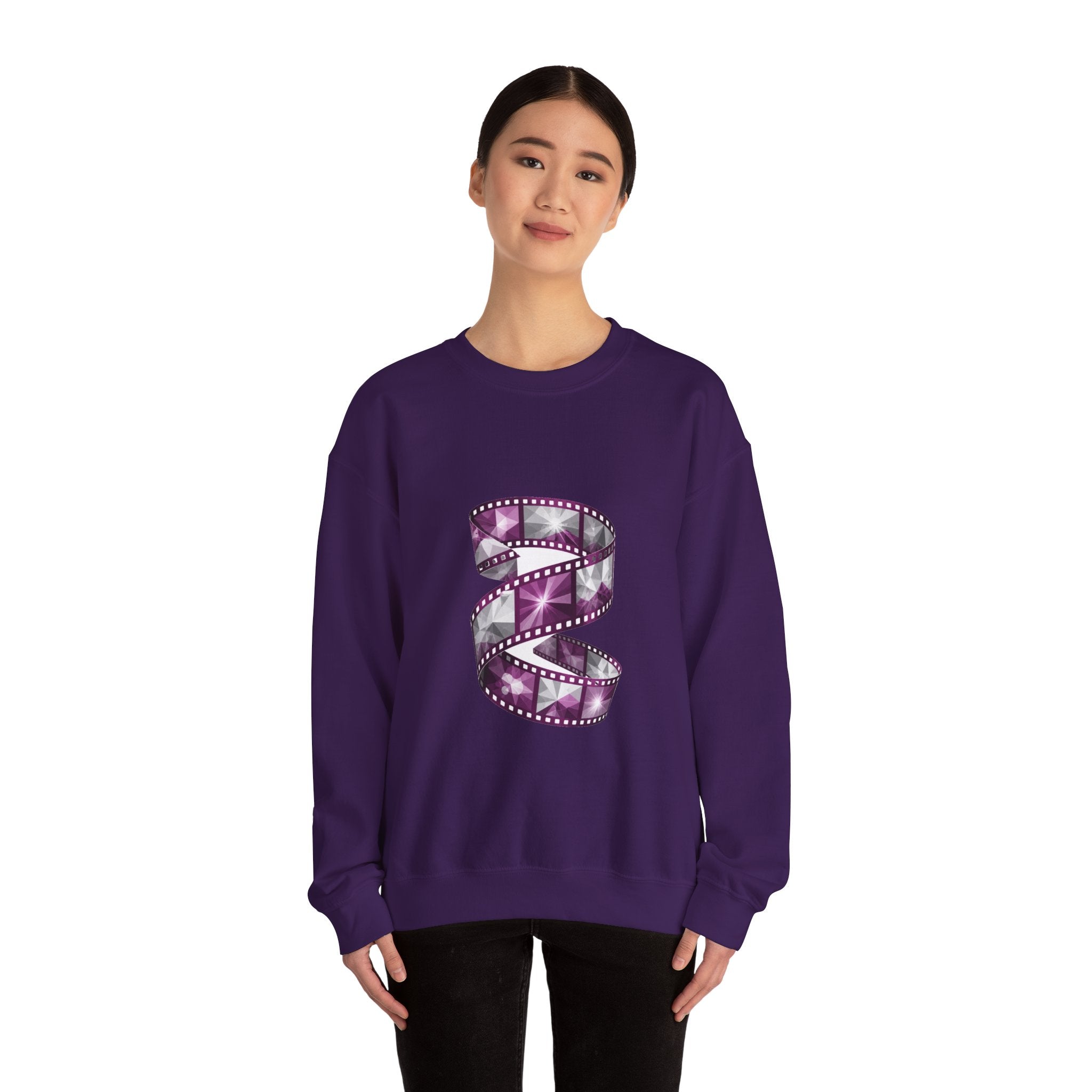 Matching Couple Sweatshirt - Camera & Film Matching Couple Premium Fleece Sweatshirt Geometric Art His Hers Love Gift - Design B