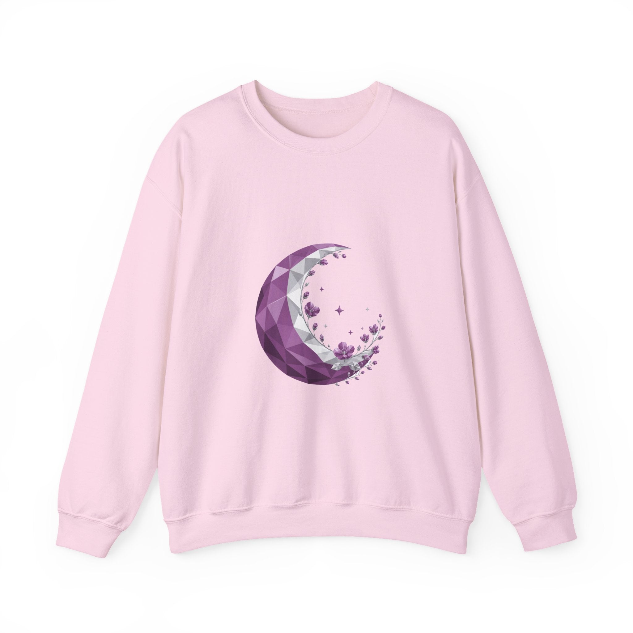Matching Couple Sweatshirt - Waxing & Waning Moon Matching Couple Premium Fleece Sweatshirt Geometric Art His Hers Love Gift - Design A