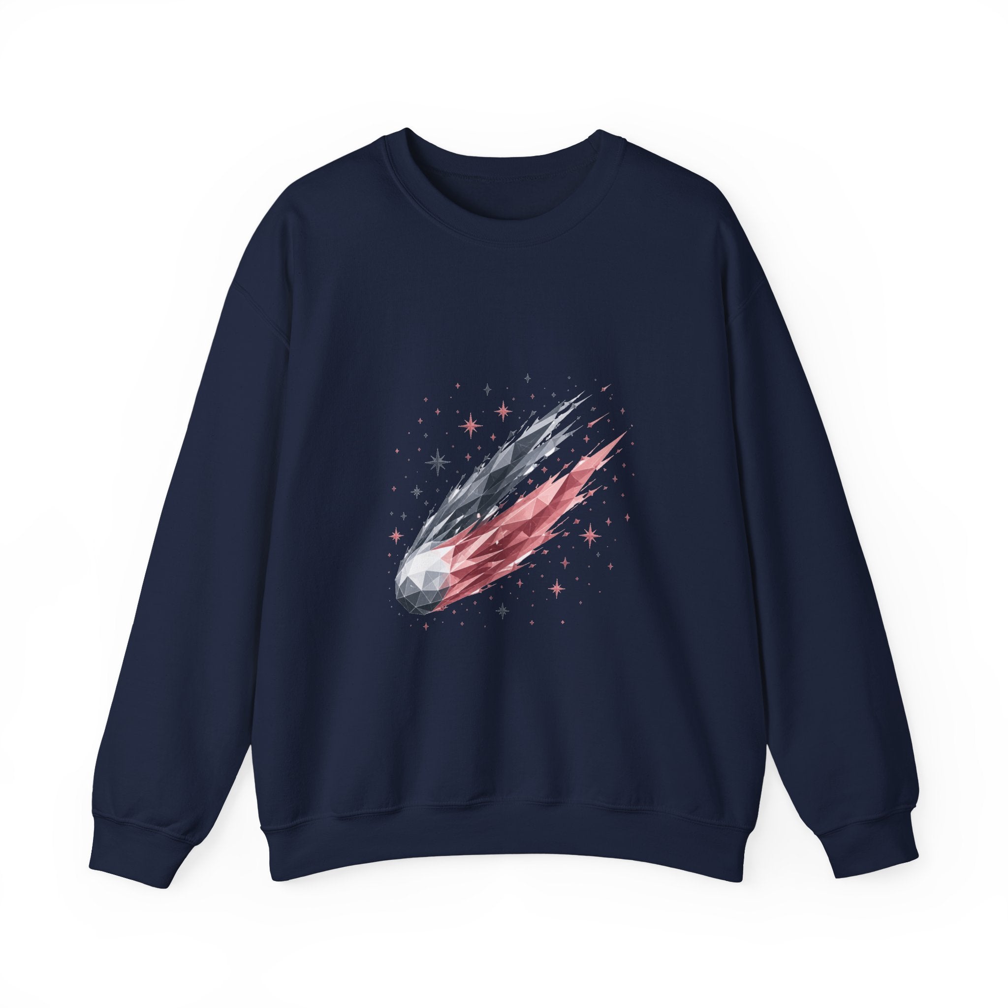 Matching Couple Sweatshirt - Comet & Asteroid Matching Couple Premium Fleece Sweatshirt Geometric Art His Hers Love Gift - Design A