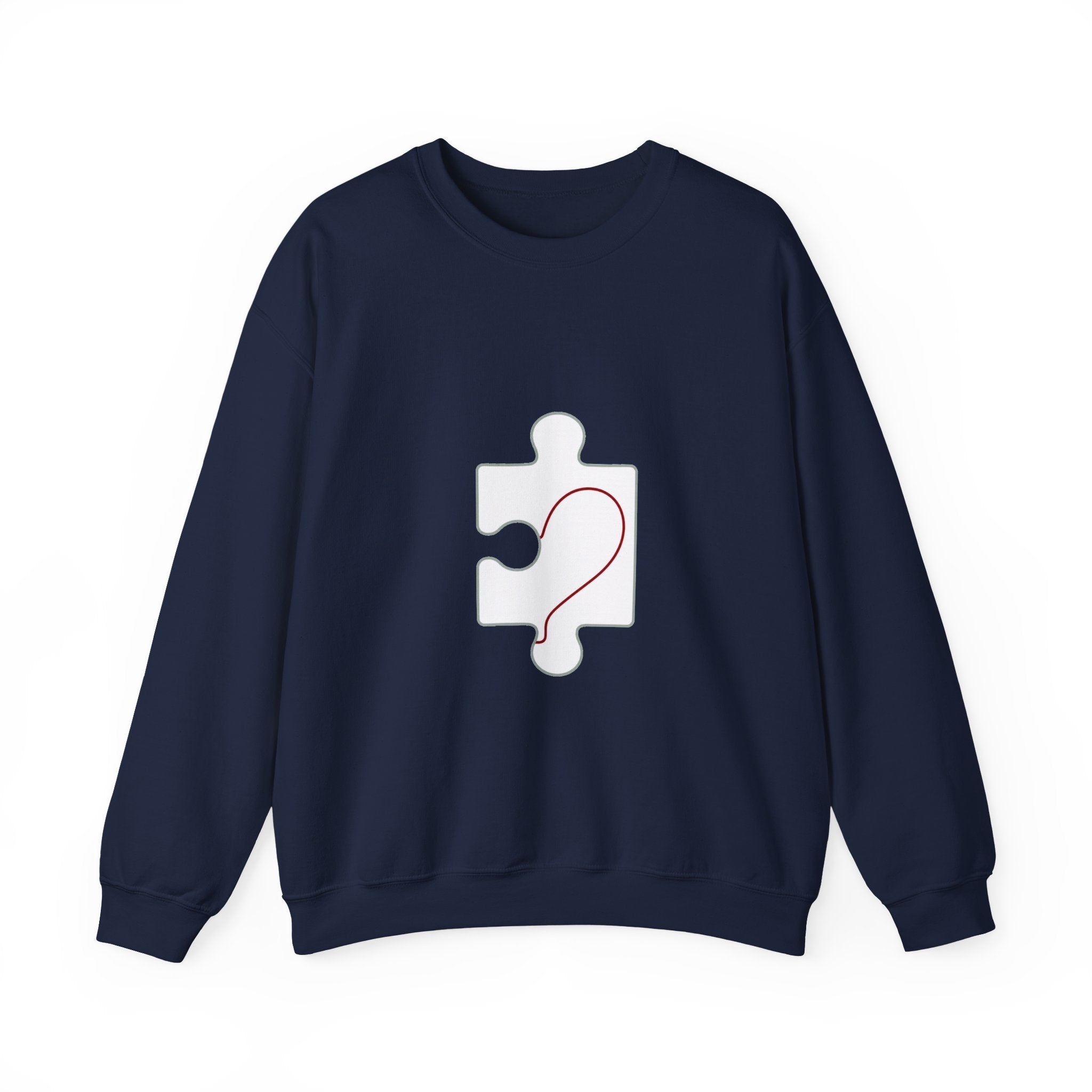 Matching Couple Sweatshirt - Puzzle Pieces Matching Couple Comfort Colors Crew Minimalist Art His Hers Christmas Gift - Design B