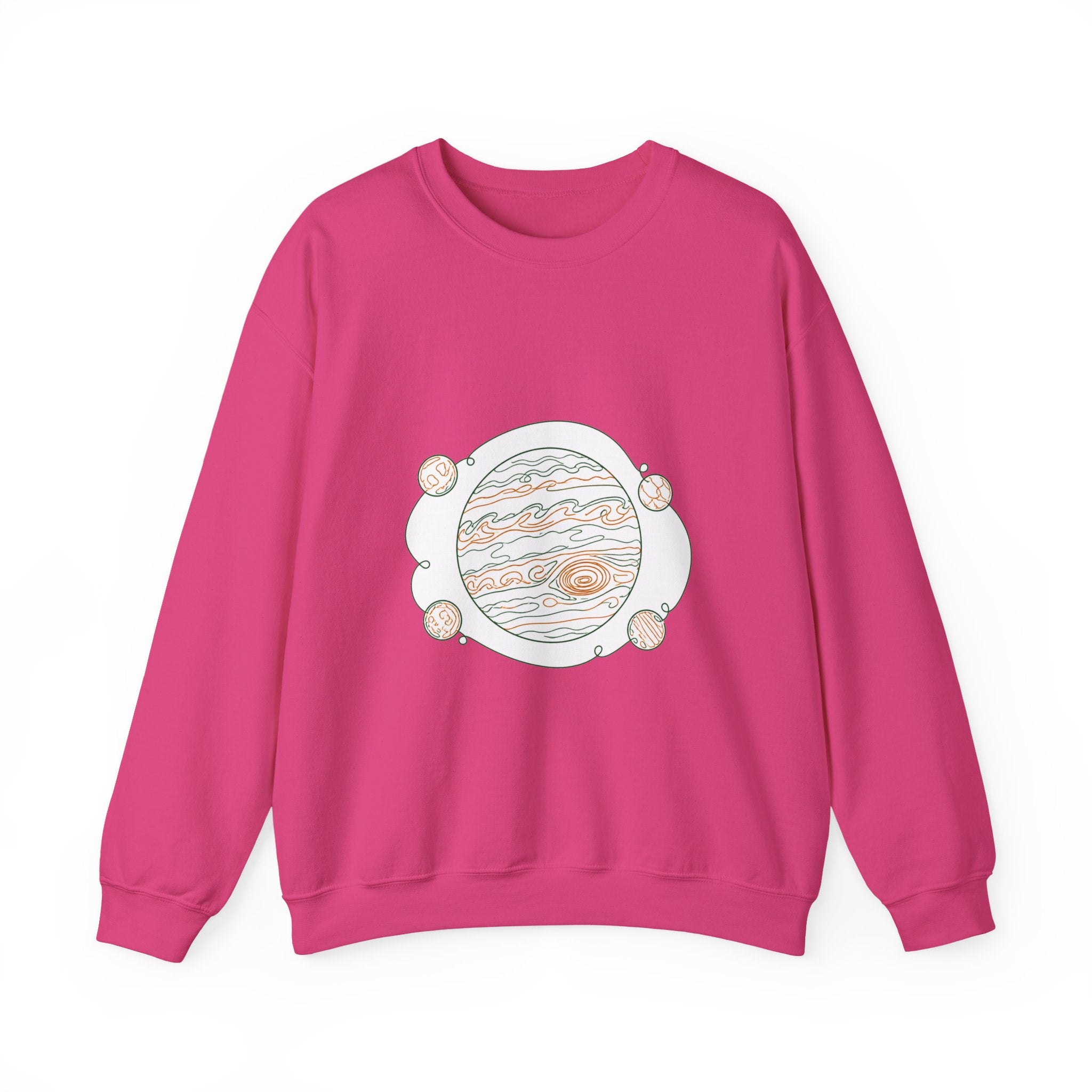 Matching Couple Sweatshirt - Saturn & Jupiter Matching Couple Comfort Colors Crew Minimalist Art His Hers Christmas Gift - Design B
