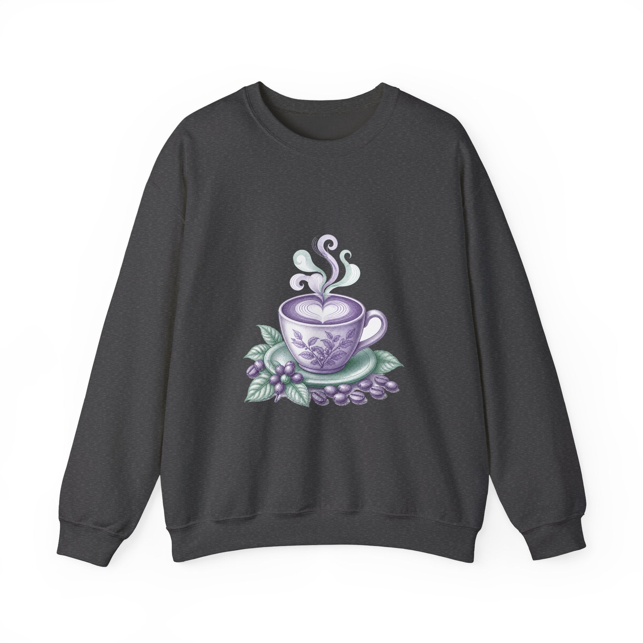 Matching Couple Sweatshirt - Coffee & Tea Matching Couple Premium Fleece Sweatshirt Vintage Art His Hers Honeymoon Gift - Design A