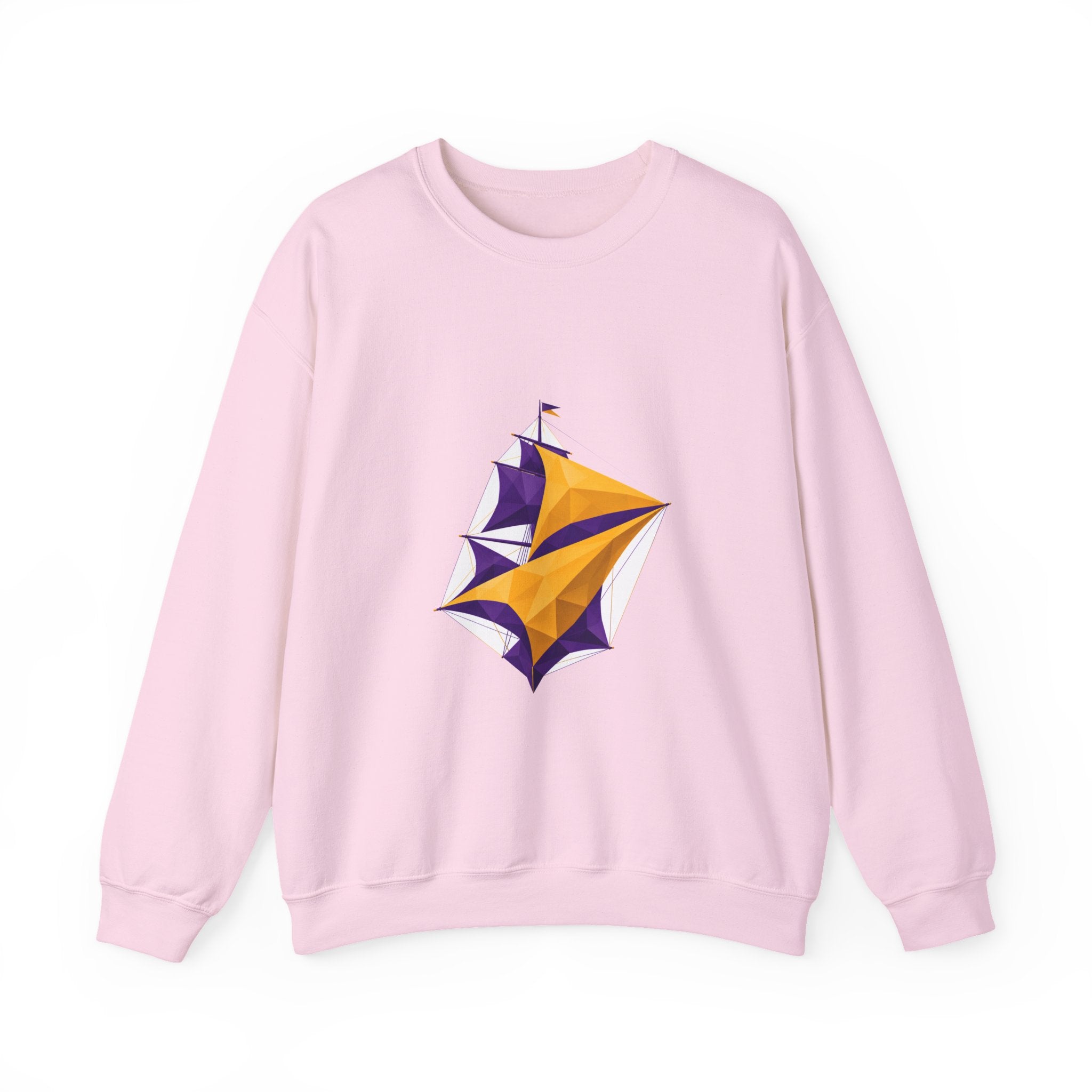 Matching Couple Sweatshirt - Anchor & Sail Matching Couple Crewneck Sweatshirt Geometric Art His Hers Couple Gift - Design B