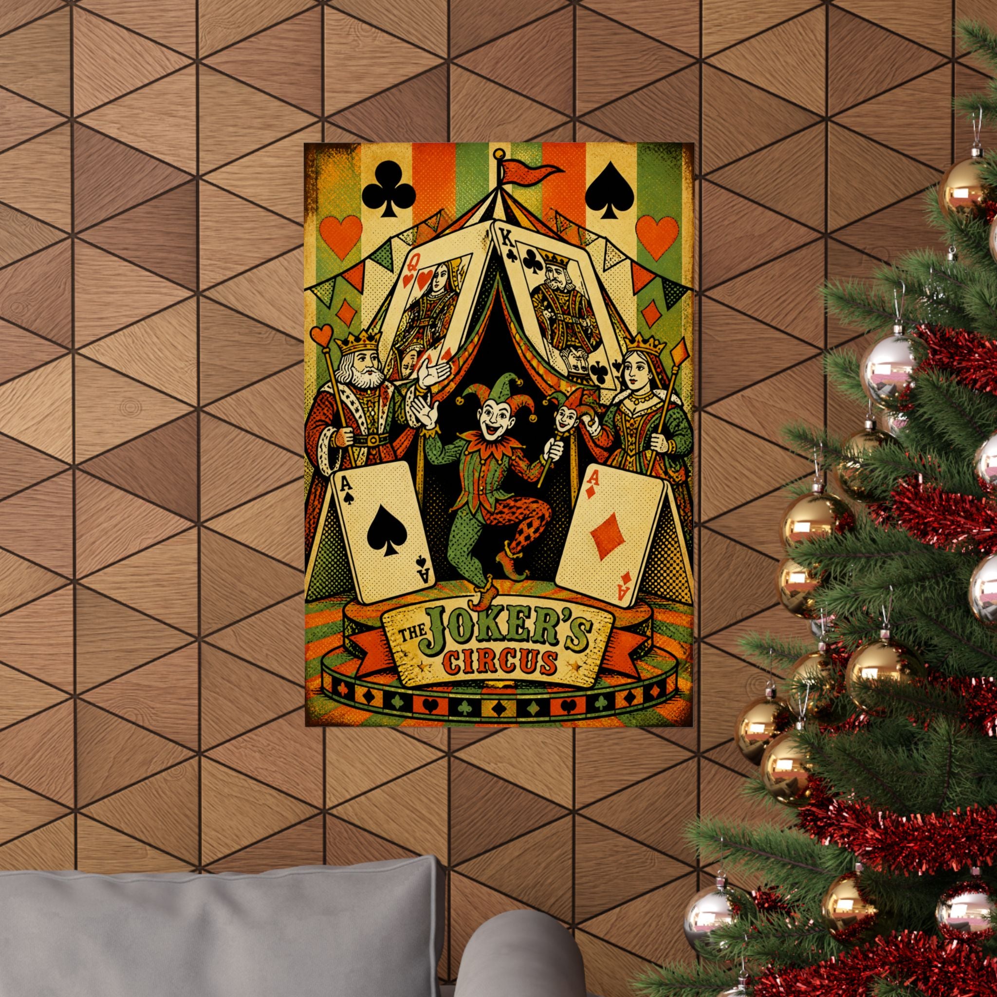 Playing Cards Tent Wall Art Poster 18×24 Pop Art Living Room Decor Maximalist Print