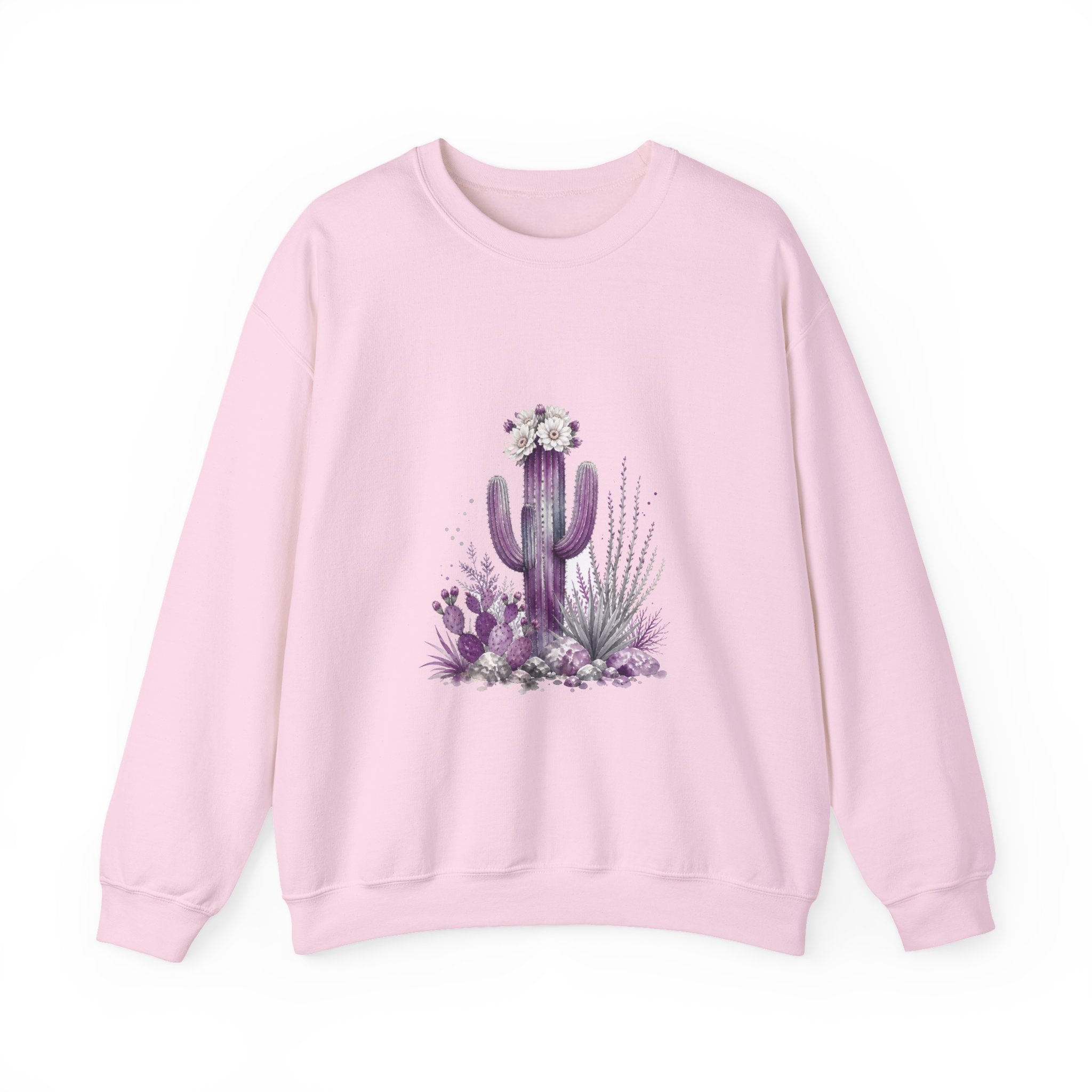 Matching Couple Sweatshirt - Desert & Rainforest Matching Couple Comfort Colors Crew Watercolor Art His Hers Birthday Gift - Design A