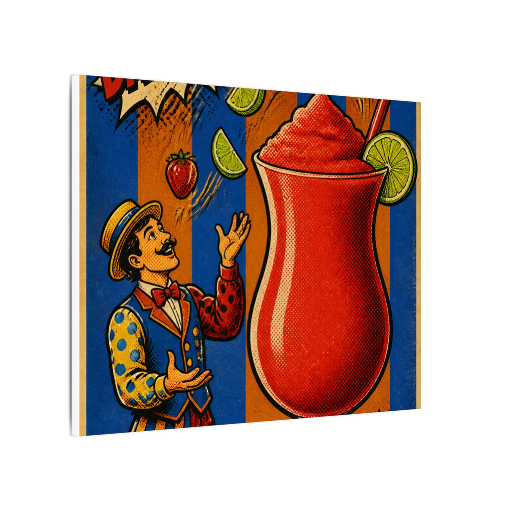 Daiquiri Fruit Juggler Wall Art Canvas 24×36 Pop Art Restaurant Decor Maximalist Print