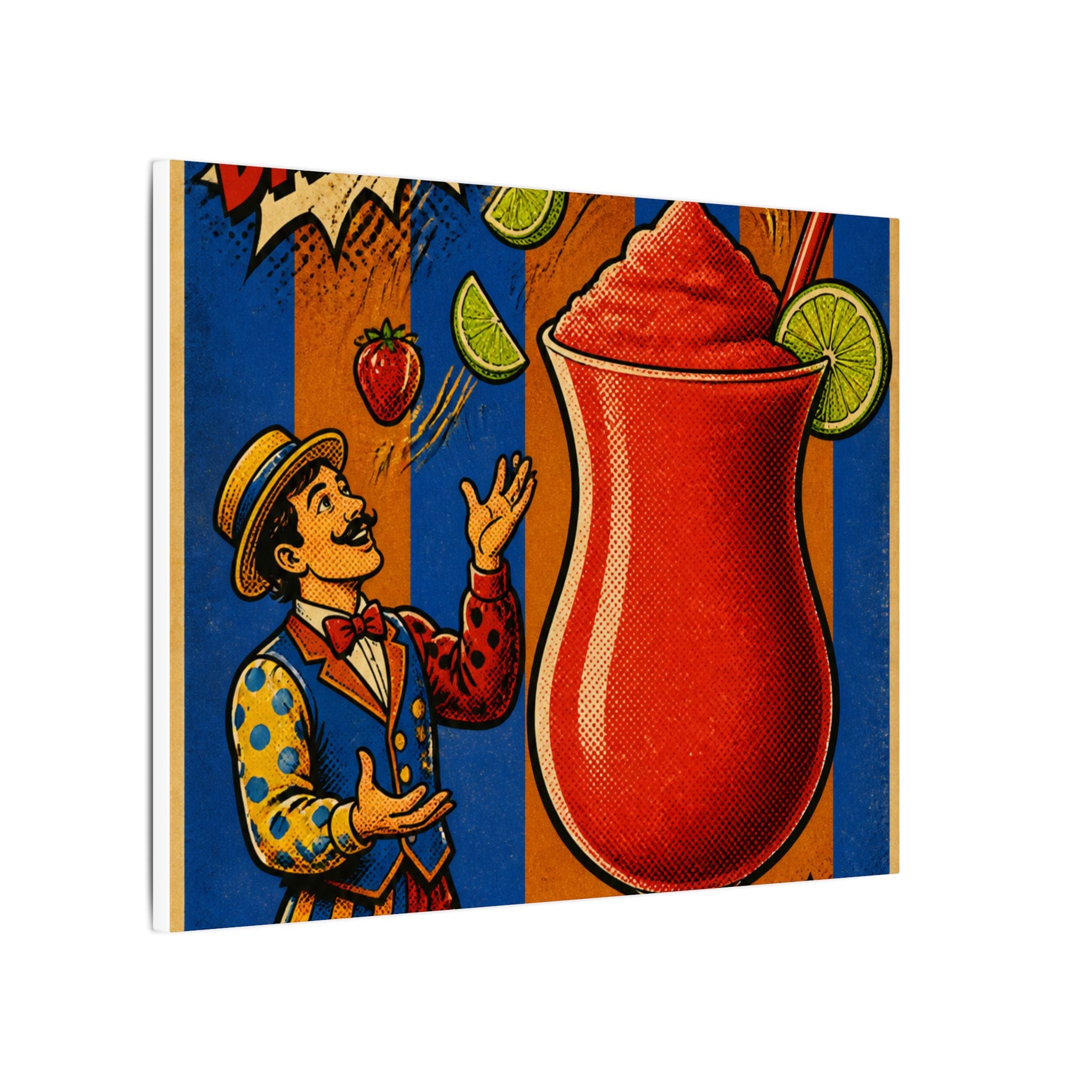 Daiquiri Fruit Juggler Wall Art Canvas 24×36 Pop Art Restaurant Decor Maximalist Print