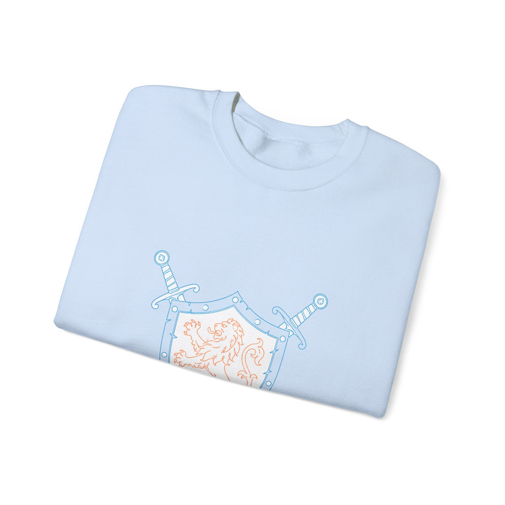 Matching Couple Sweatshirt - Crown & Shield Matching Couple Comfort Colors Crew Minimalist Art His Hers Christmas Gift - Design B