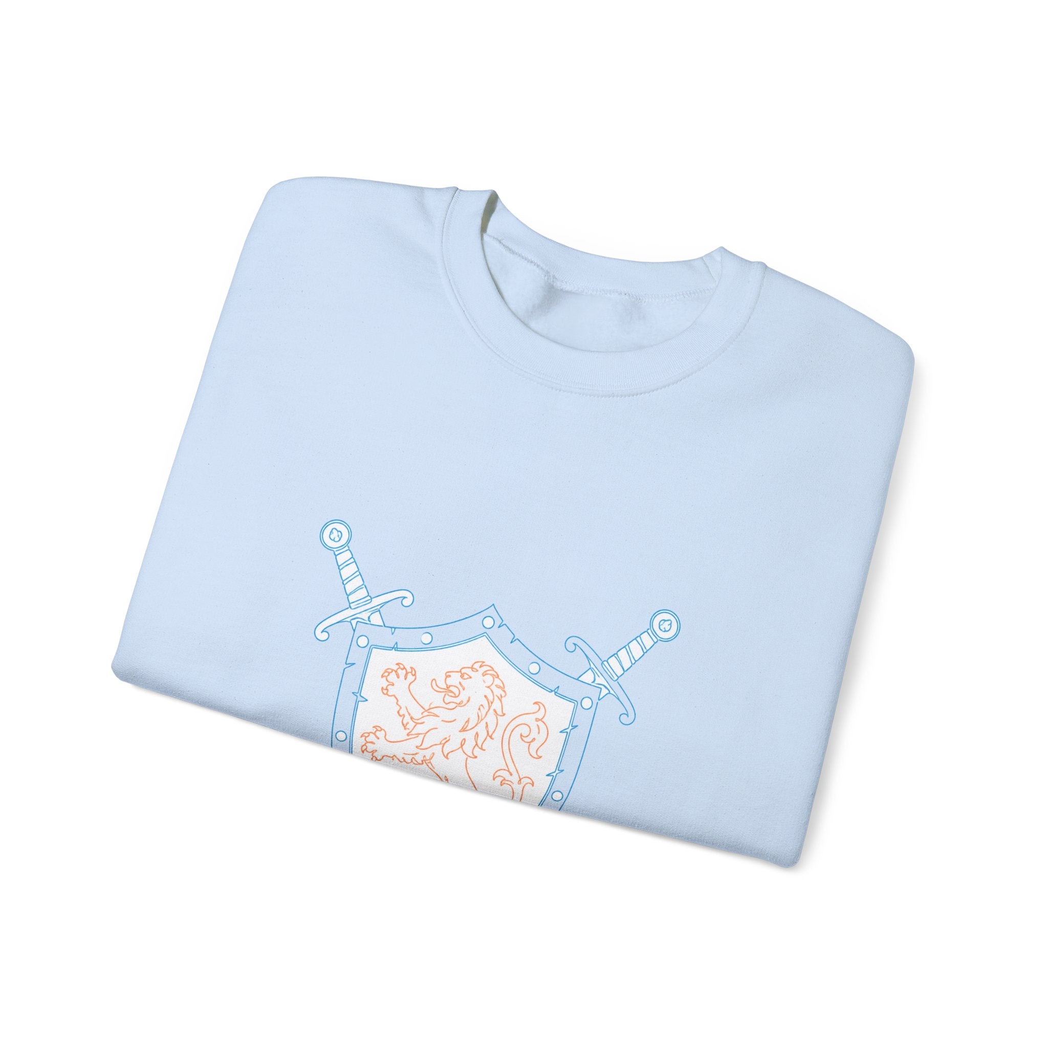 Matching Couple Sweatshirt - Crown & Shield Matching Couple Comfort Colors Crew Minimalist Art His Hers Christmas Gift - Design B