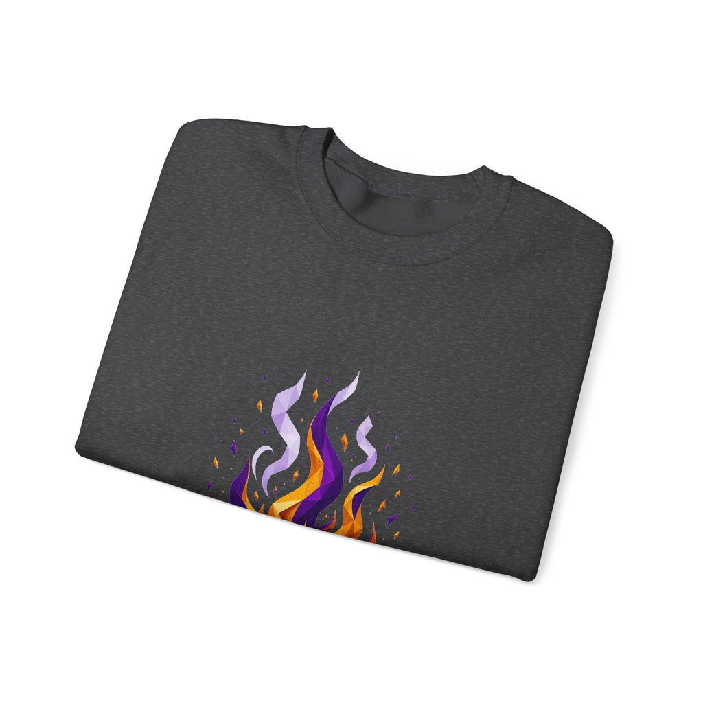 Matching Couple Sweatshirt - Wildfire & Waterfall Matching Couple Comfort Colors Crew Geometric Art His Hers Love Gift - Design A