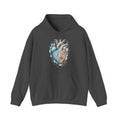 Matching Couple Sweatshirt - Robot & Heart Matching Couple Hooded Sweatshirt Hand-Drawn Art His Hers Best Friend Gift - Design B