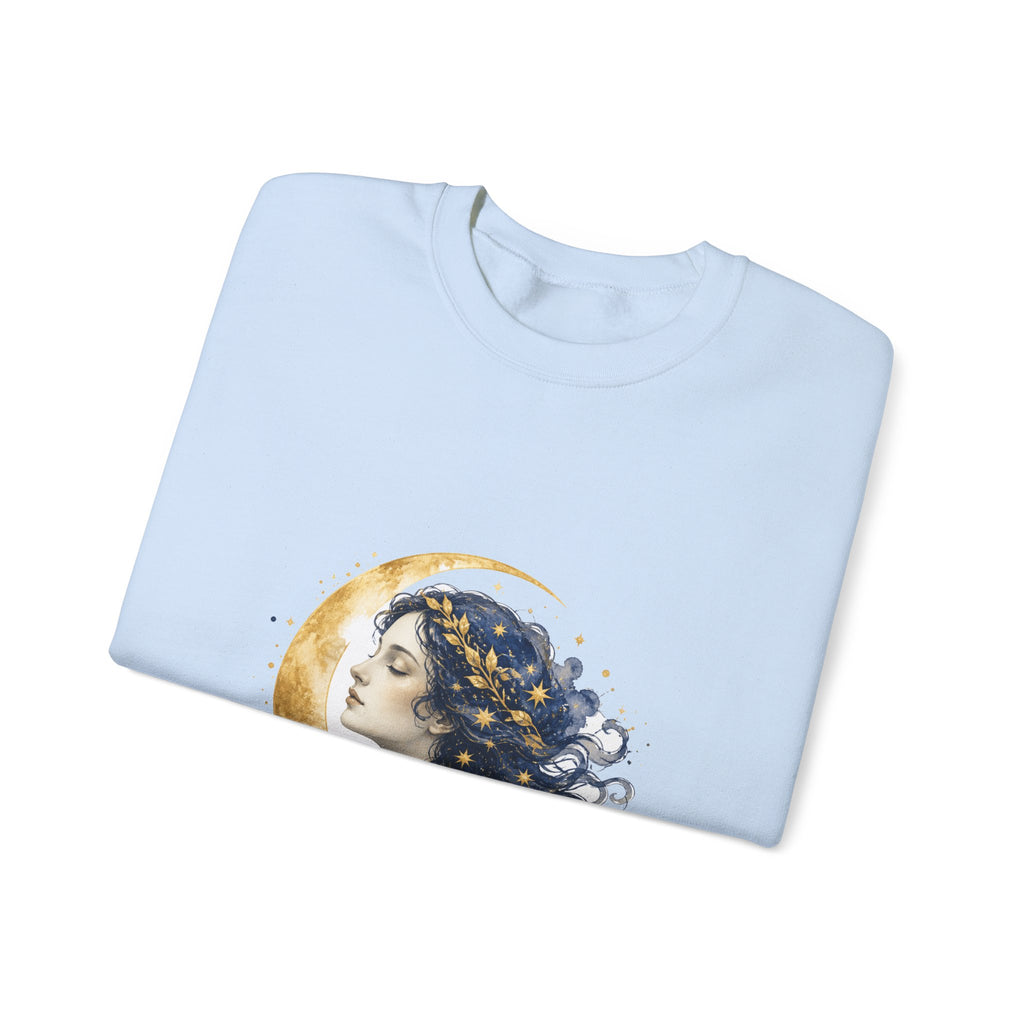 Matching Couple Sweatshirt - Helios & Selene Matching Couple Comfort Colors Crew Watercolor Art His Hers Birthday Gift - Design B