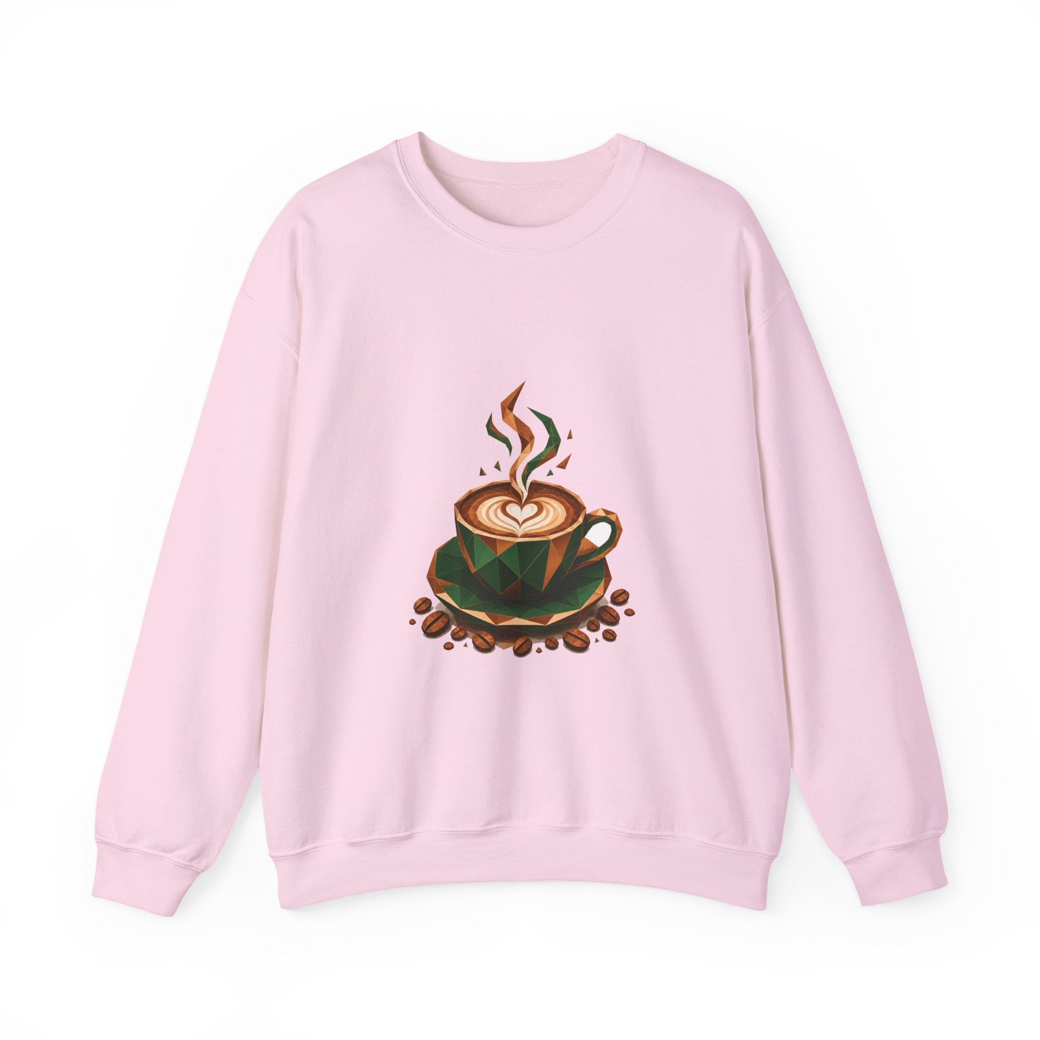 Matching Couple Sweatshirt - Coffee & Tea Matching Couple Crewneck Sweatshirt Geometric Art His Hers Couple Gift - Design A