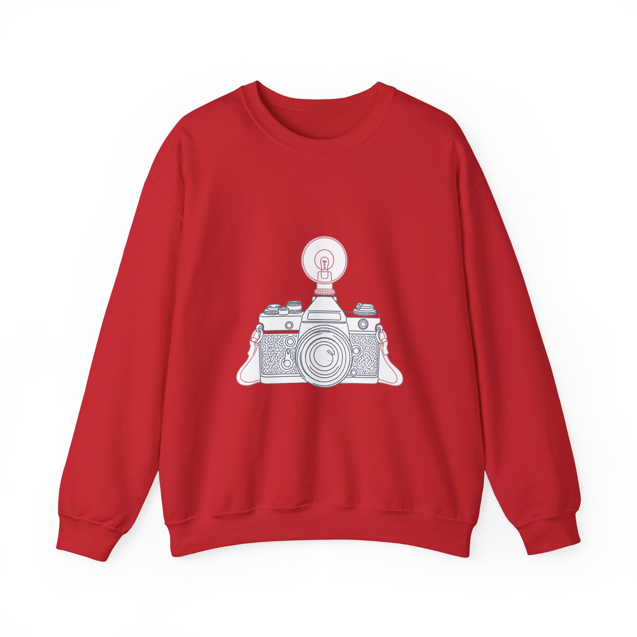 Matching Couple Sweatshirt - Camera & Film Matching Couple Comfort Colors Crew Minimalist Art His Hers Christmas Gift - Design A