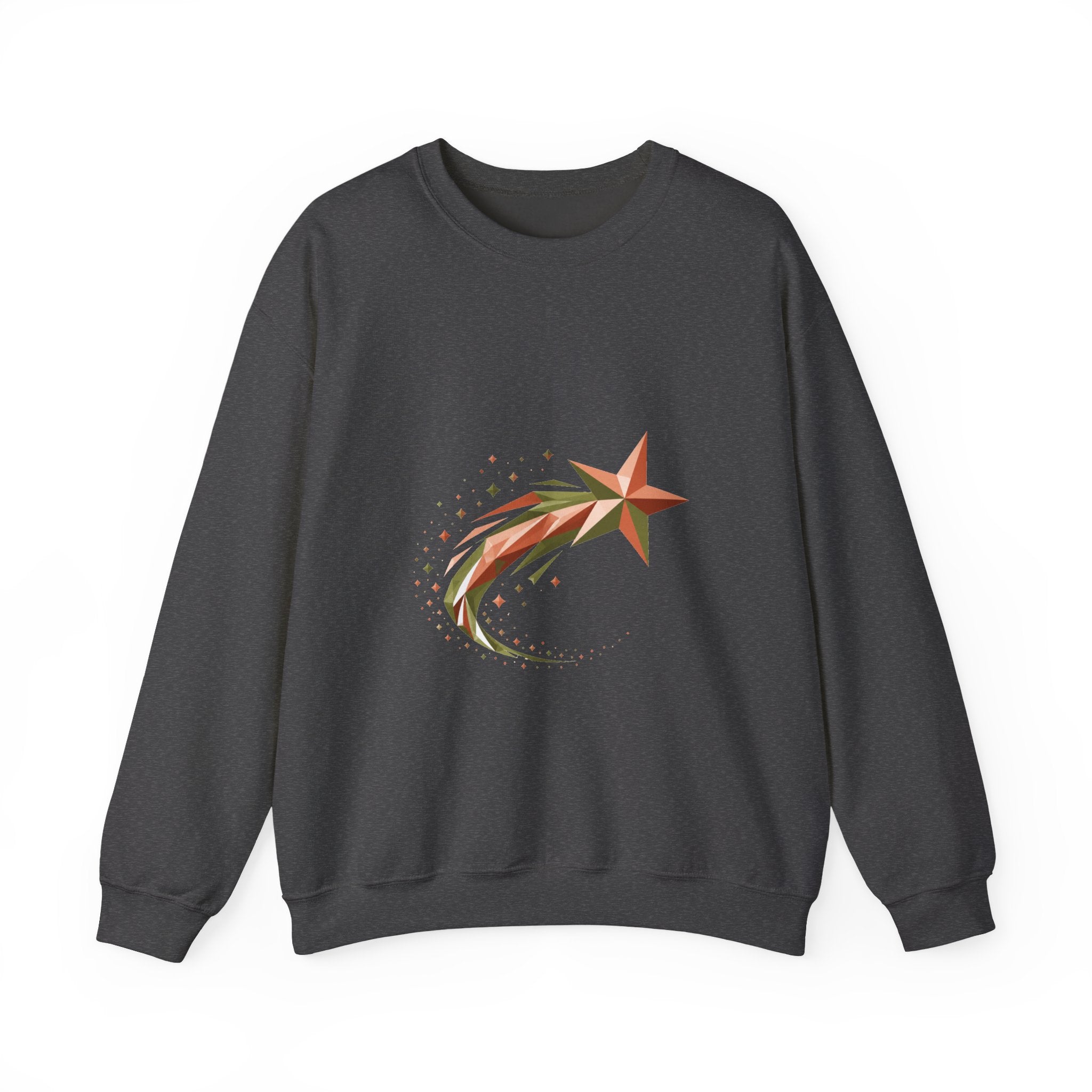Matching Couple Sweatshirt - Shooting Star & North Star Matching Couple Comfort Colors Crew Geometric Art His Hers Love Gift - Design A