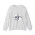Matching Couple Sweatshirt - Eye of Ra & Horus Matching Couple Crewneck Sweatshirt Hand-Drawn Art His Hers Best Friend Gift - Design B