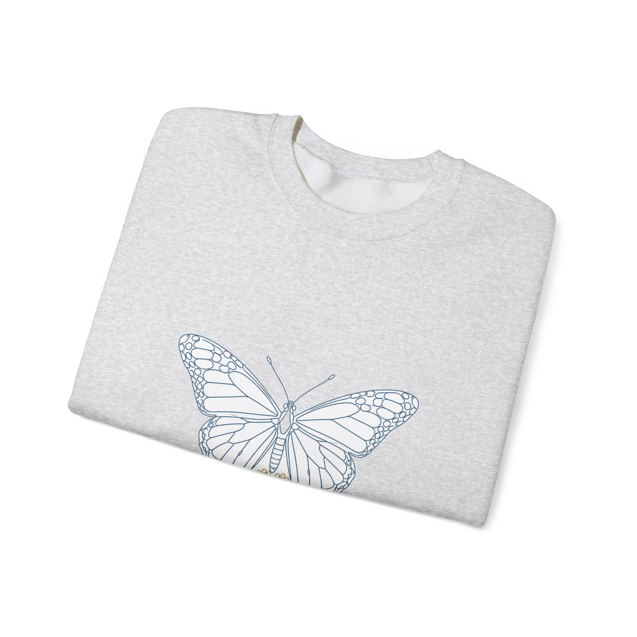 Matching Couple Sweatshirt - Butterfly & Moth Matching Couple Comfort Colors Crew Minimalist Art His Hers Christmas Gift - Design A