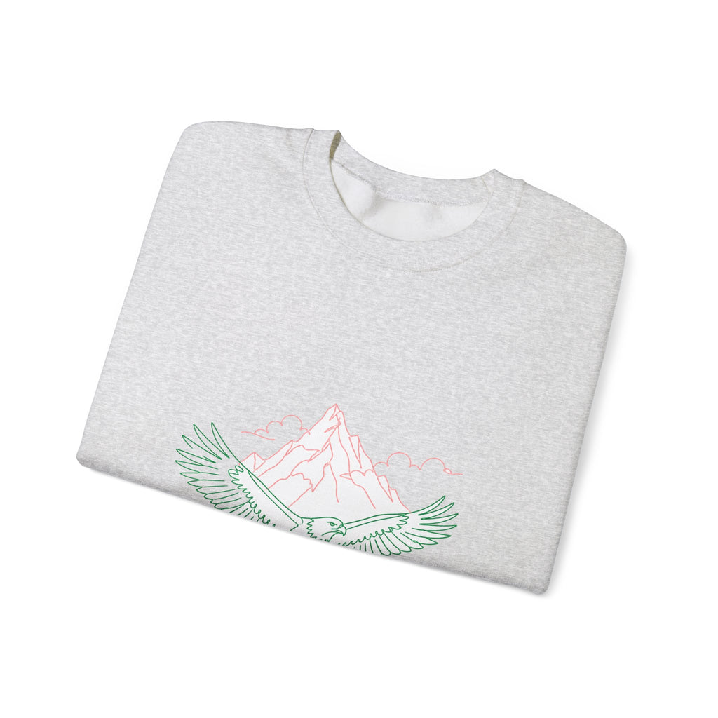 Matching Couple Sweatshirt - Eagle & Whale Matching Couple Comfort Colors Crew Minimalist Art His Hers Christmas Gift - Design A