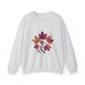Matching Couple Sweatshirt - Cherry Blossom & Maple Leaf Matching Couple Comfort Colors Crew Hand-Drawn Art His Hers Anniversary Gift - Design B