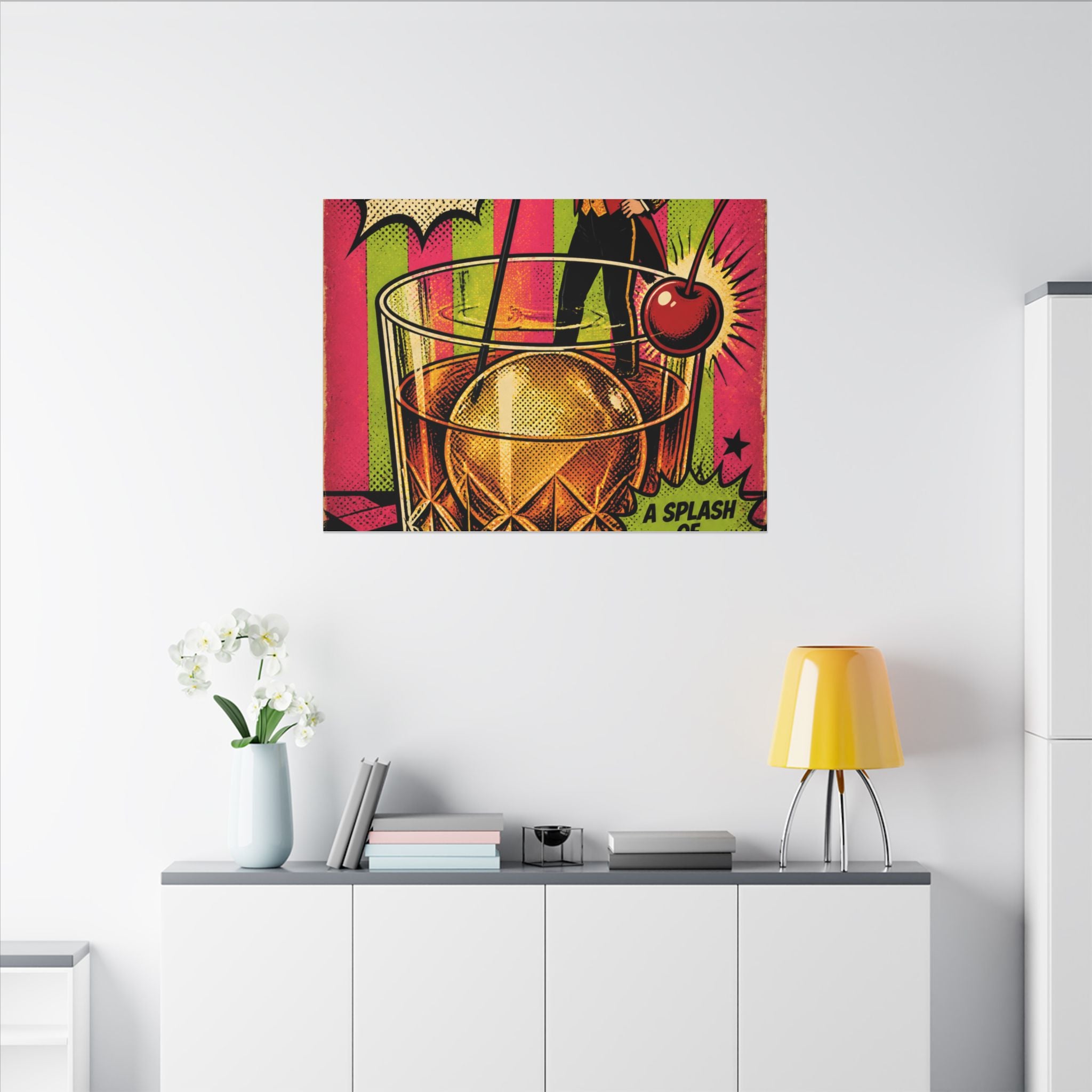 Old Fashioned Ringmaster Wall Art Canvas 24×36 Pop Art Restaurant Decor Maximalist Print