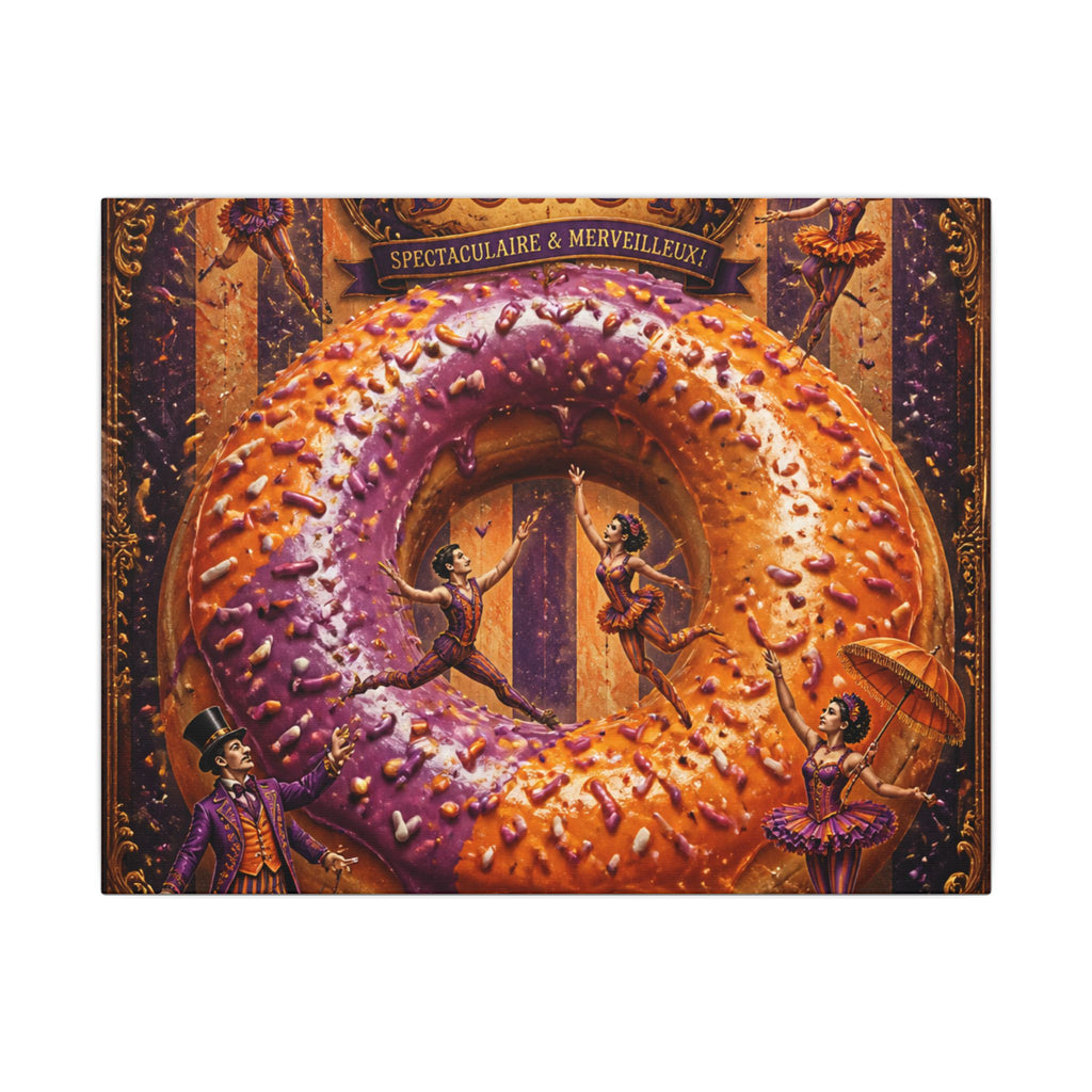 Donut Circus Ring Wall Art Canvas 24×36 Baroque Studio Decor Maximalist Print
