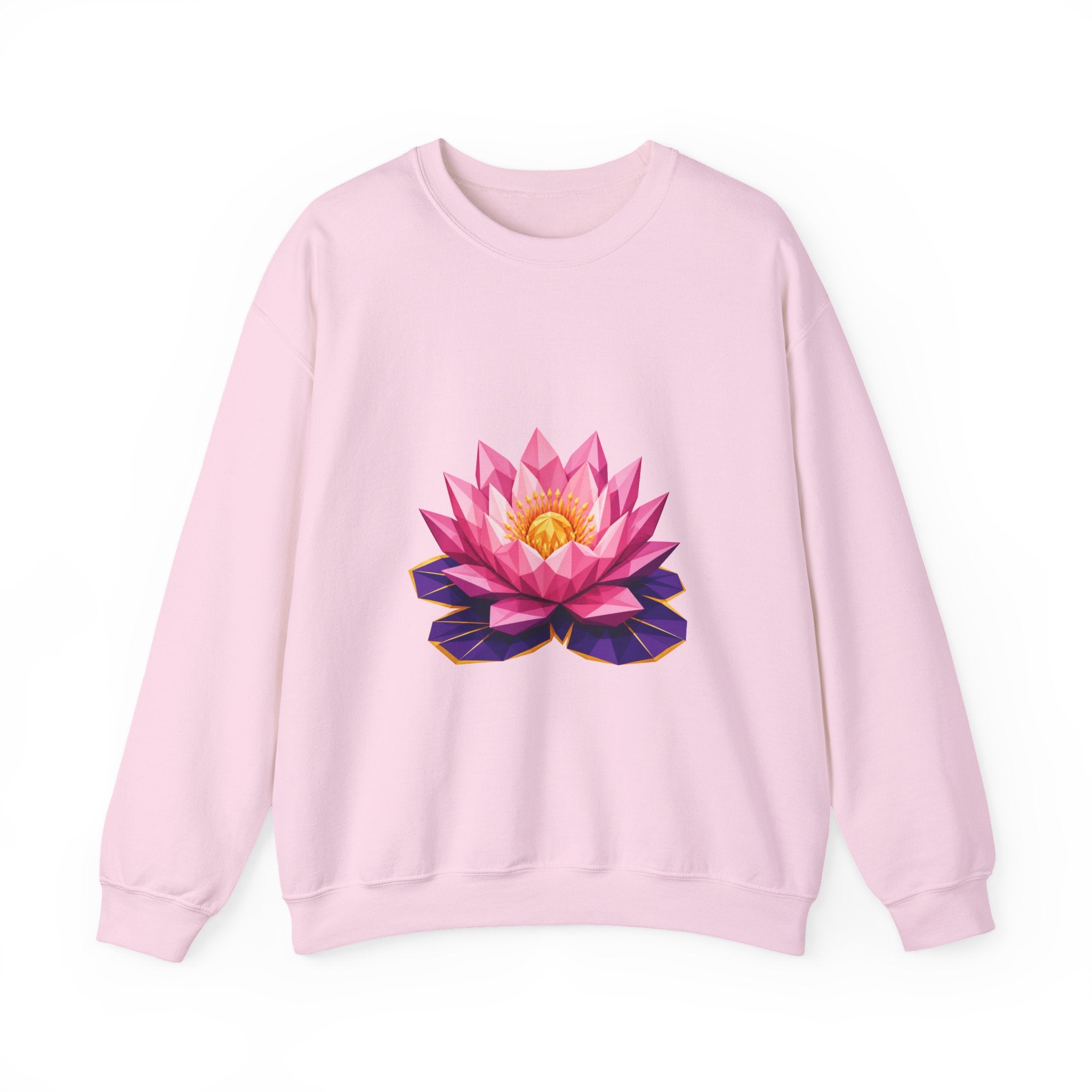 Matching Couple Sweatshirt - Open & Closed Lotus Matching Couple Comfort Colors Crew Geometric Art His Hers Love Gift - Design A