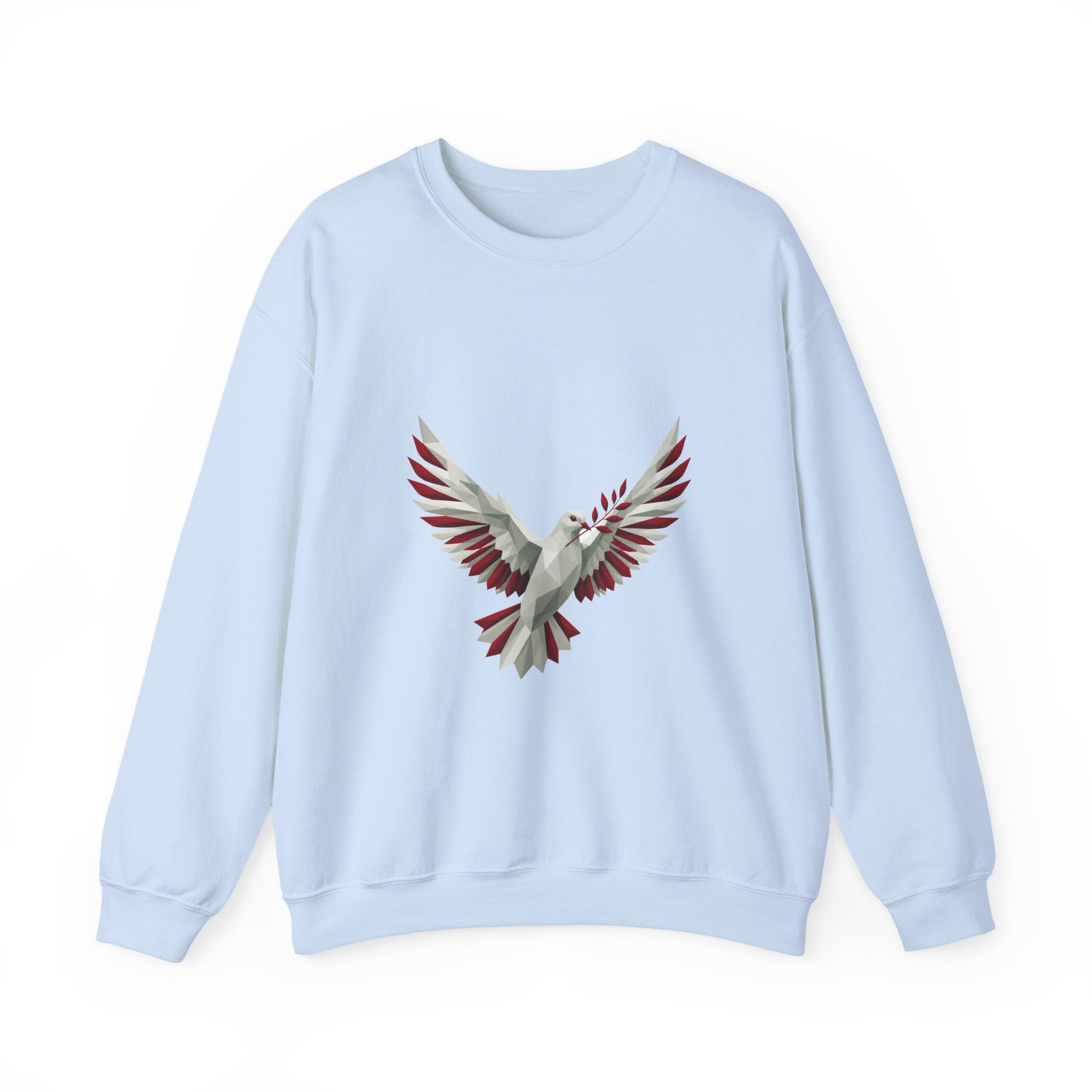 Matching Couple Sweatshirt - Wolf & Dove Matching Couple Premium Fleece Sweatshirt Geometric Art His Hers Love Gift - Design B