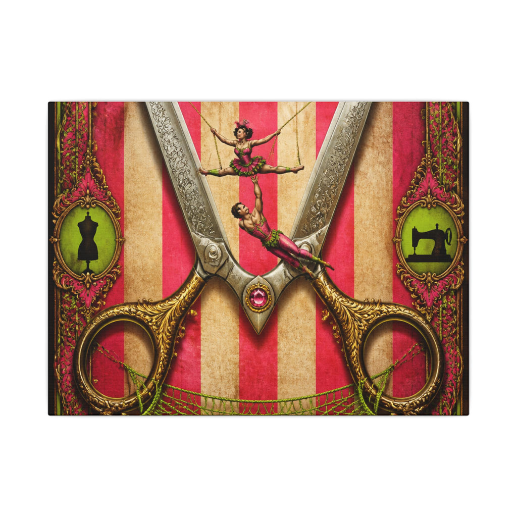 Giant Scissors Trapeze Wall Art Canvas 24×36 Baroque Studio Decor Maximalist Print