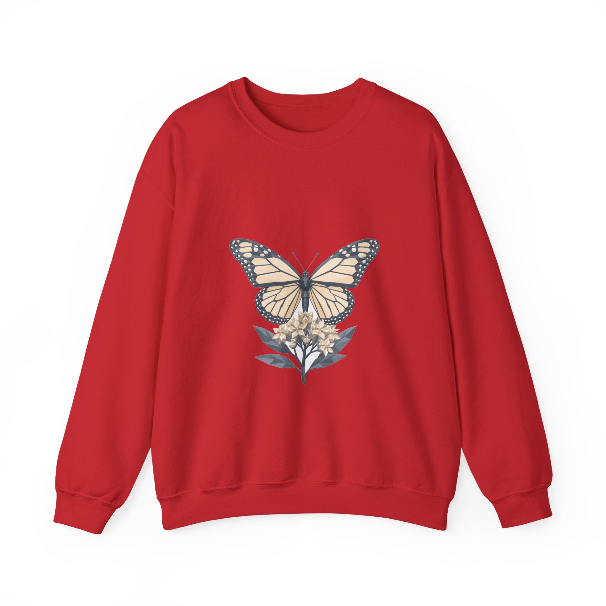 Matching Couple Sweatshirt - Butterfly & Moth Matching Couple Premium Fleece Sweatshirt Geometric Art His Hers Love Gift - Design A