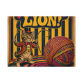 Cat Lion Tamer Wall Art Canvas 24×36 Psychedelic Dining Room Decor Maximalist Print