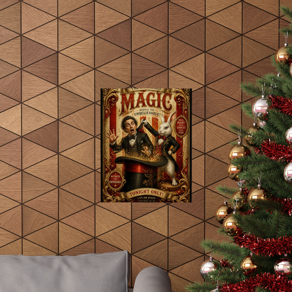 Magic Hat Rabbit Wall Art Poster 24×36 Baroque Studio Decor Maximalist Print