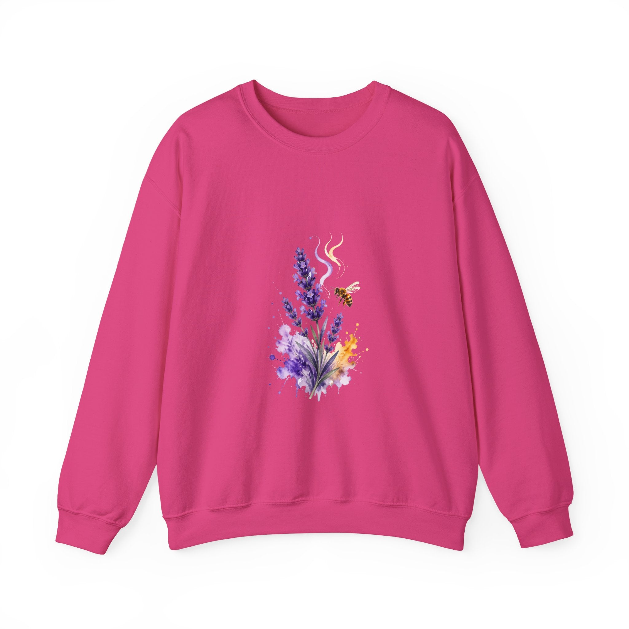 Matching Couple Sweatshirt - Lavender & Thistle Matching Couple Crewneck Sweatshirt Watercolor Art His Hers Engagement Gift - Design A