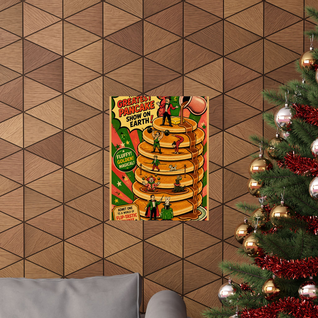 Pancake Stack Platform Wall Art Poster 18×24 Pop Art Living Room Decor Maximalist Print