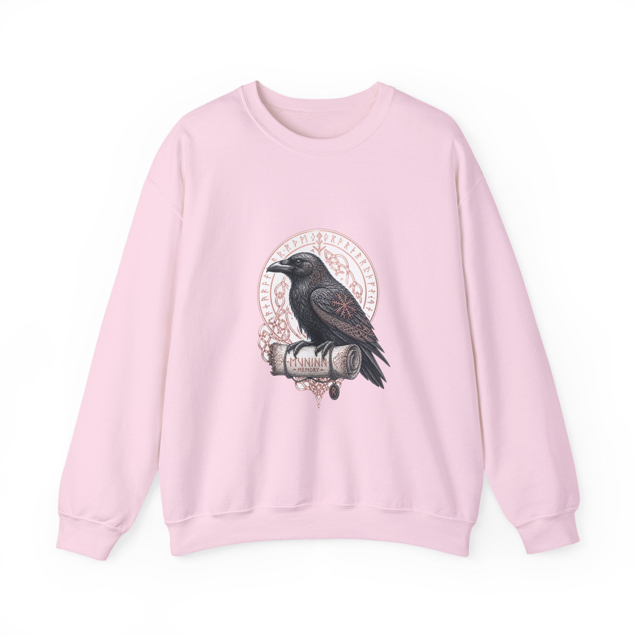 Matching Couple Sweatshirt - Huginn & Muninn Matching Couple Comfort Colors Crew Hand-Drawn Art His Hers Anniversary Gift - Design B