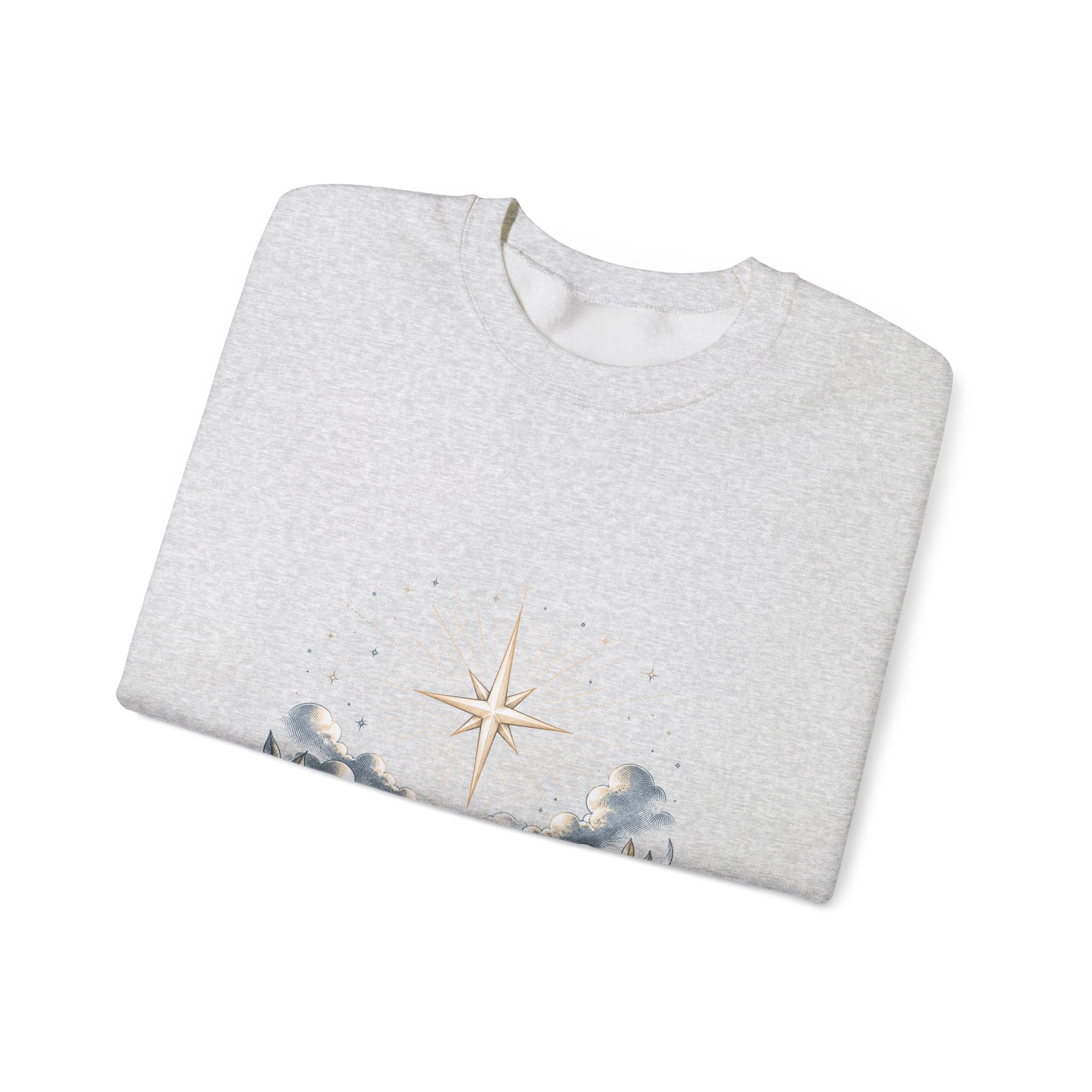 Matching Couple Sweatshirt - Evening & Morning Star Matching Couple Crewneck Sweatshirt Hand-Drawn Art His Hers Best Friend Gift - Design B