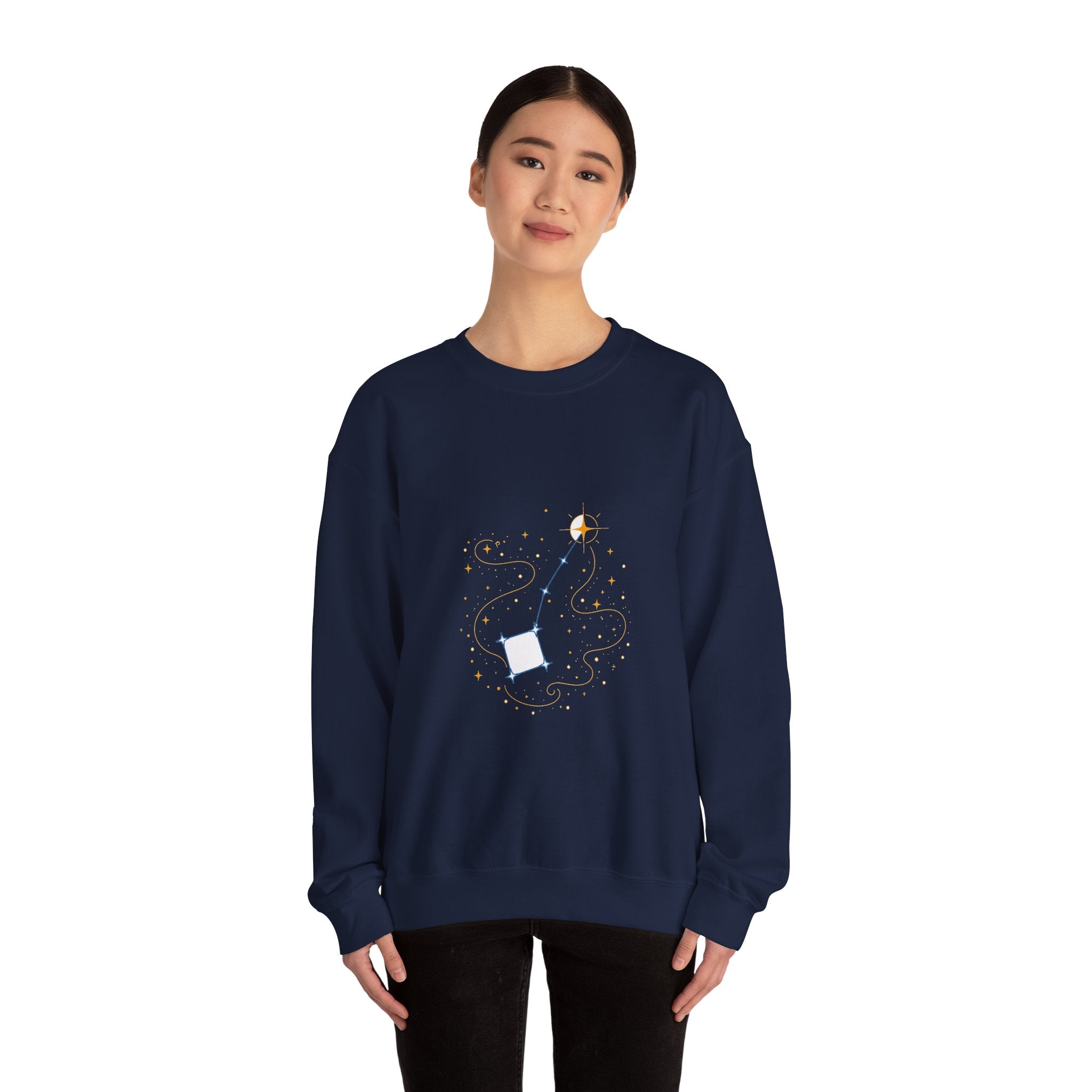 Matching Couple Sweatshirt - Big & Little Dipper Matching Couple Crewneck Sweatshirt Minimalist Art His Hers Valentine Gift - Design B
