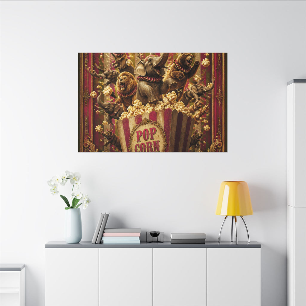 Popcorn Box Animals Wall Art Canvas 16×20 Baroque Home Office Decor Maximalist Print