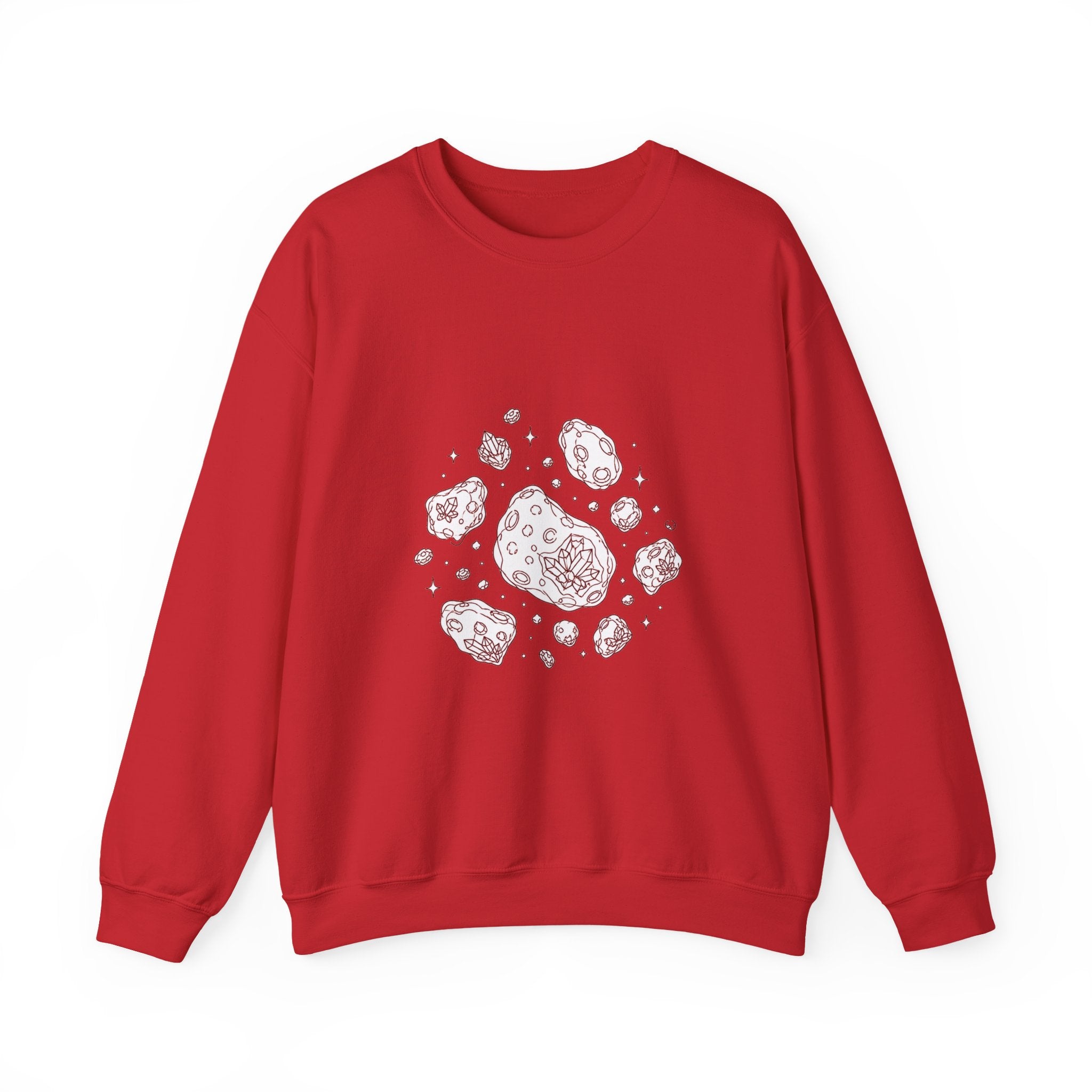 Matching Couple Sweatshirt - Comet & Asteroid Matching Couple Comfort Colors Crew Minimalist Art His Hers Christmas Gift - Design B