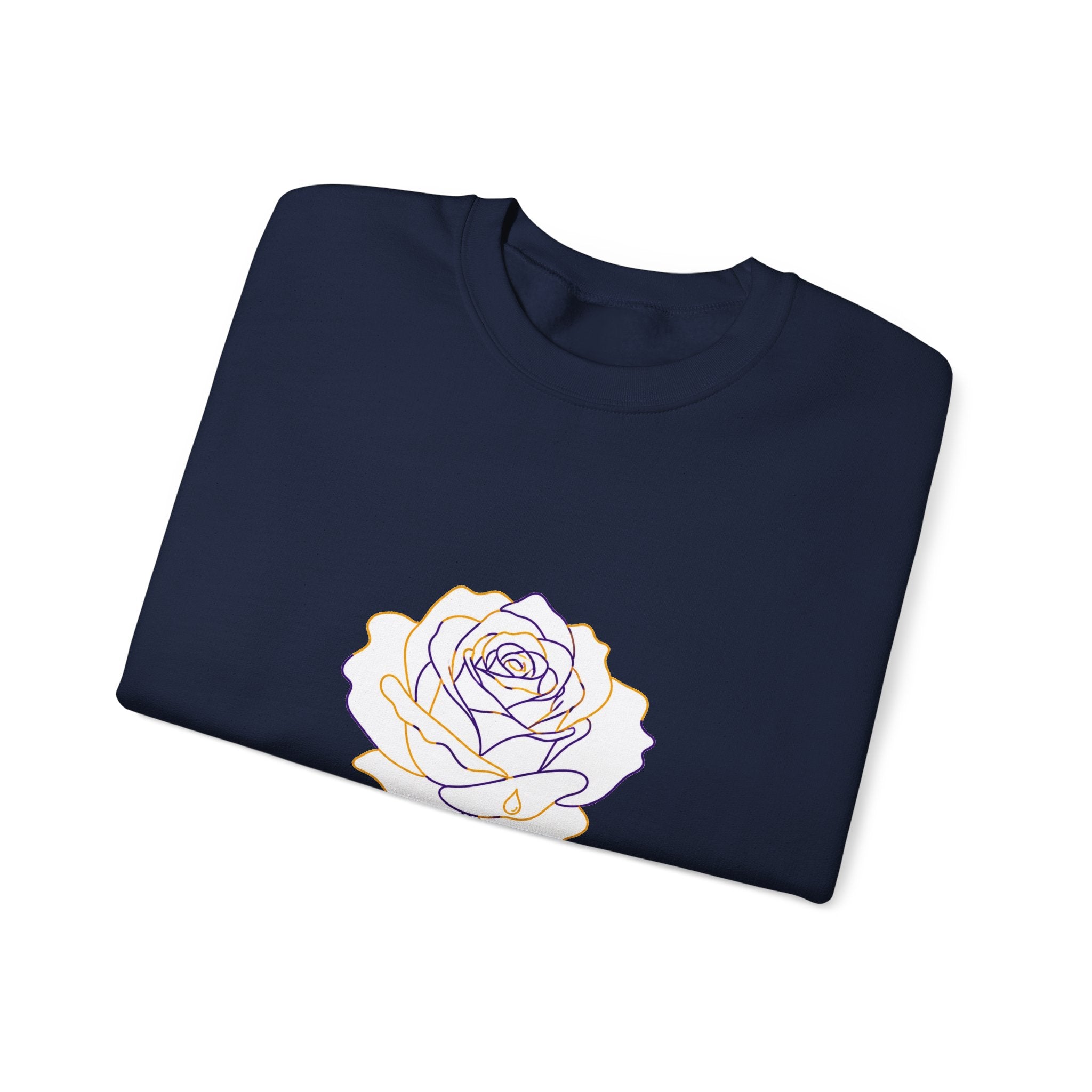 Matching Couple Sweatshirt - Rose & Thorn Matching Couple Premium Fleece Sweatshirt Minimalist Art His Hers Christmas Gift - Design A