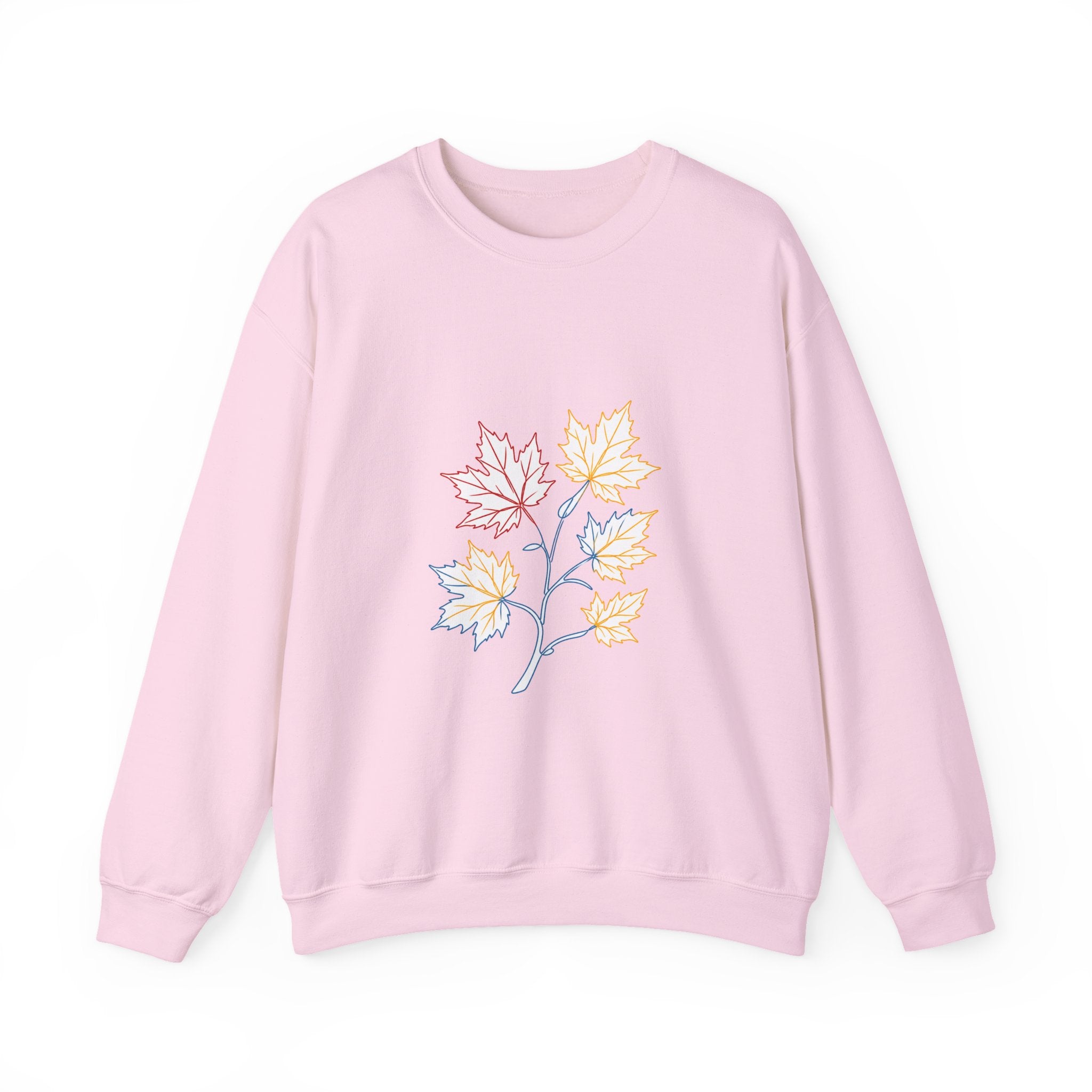 Matching Couple Sweatshirt - Cherry Blossom & Maple Leaf Matching Couple Comfort Colors Crew Minimalist Art His Hers Christmas Gift - Design B
