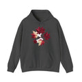 Matching Couple Sweatshirt - Cherry Blossom & Maple Leaf Matching Couple Hooded Sweatshirt Geometric Art His Hers Couple Gift - Design B