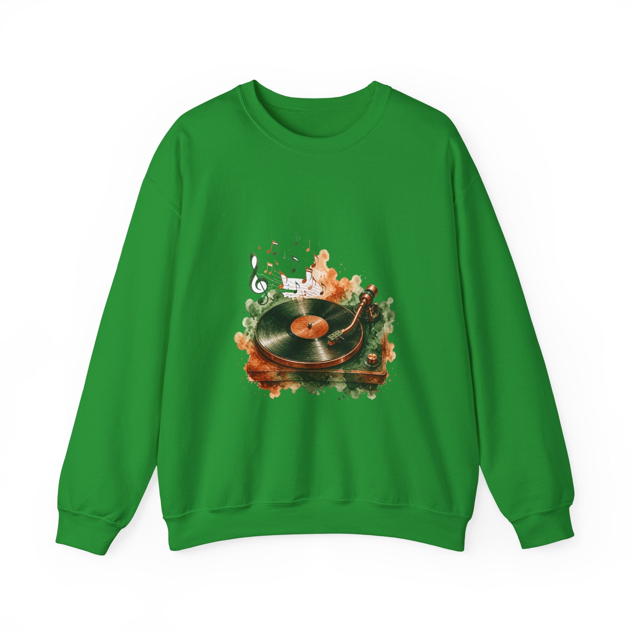 Matching Couple Sweatshirt - Vinyl & Cassette Matching Couple Premium Fleece Sweatshirt Watercolor Art His Hers Birthday Gift - Design A