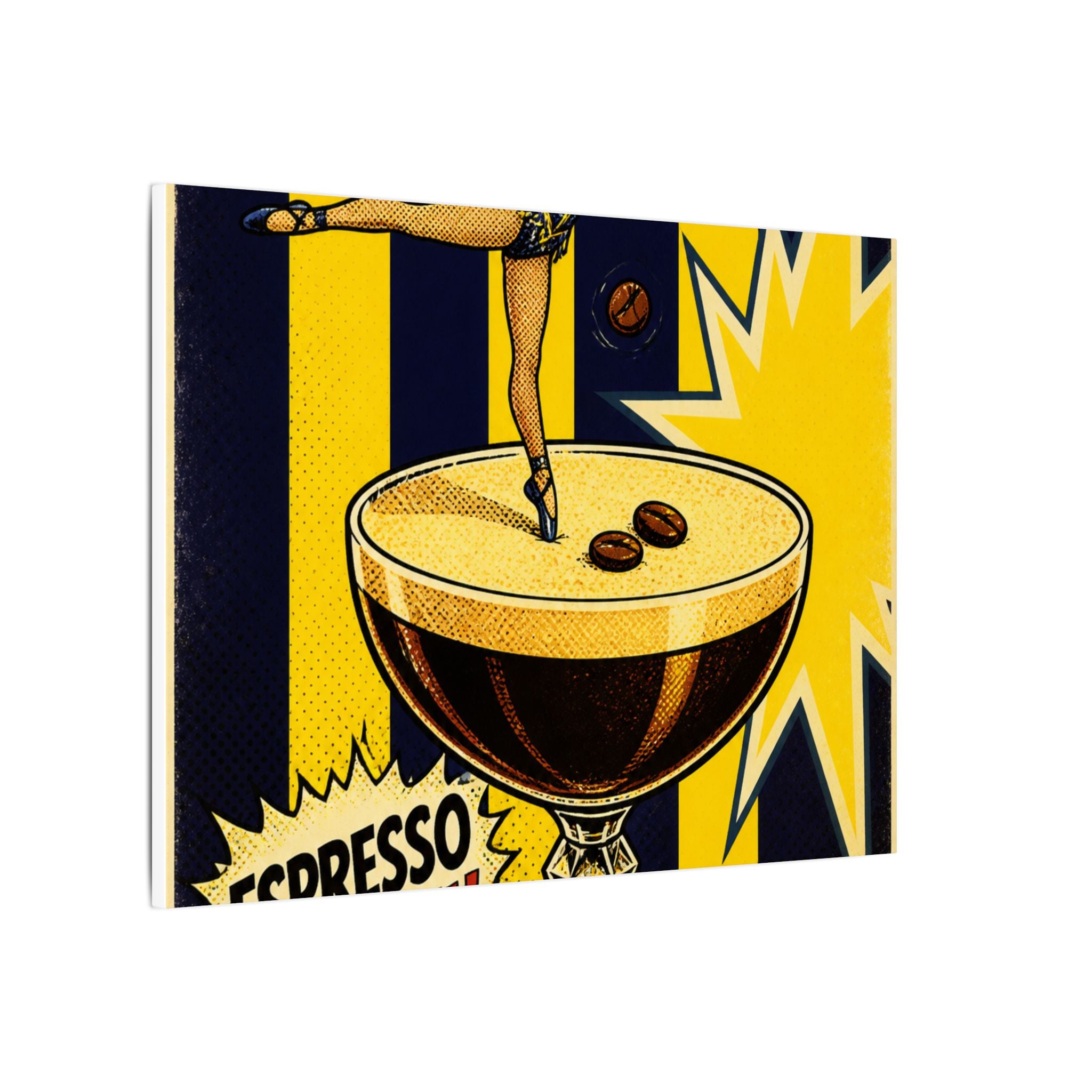Espresso Martini Acrobat Wall Art Canvas 16×20 Pop Art Living Room Decor Maximalist Print