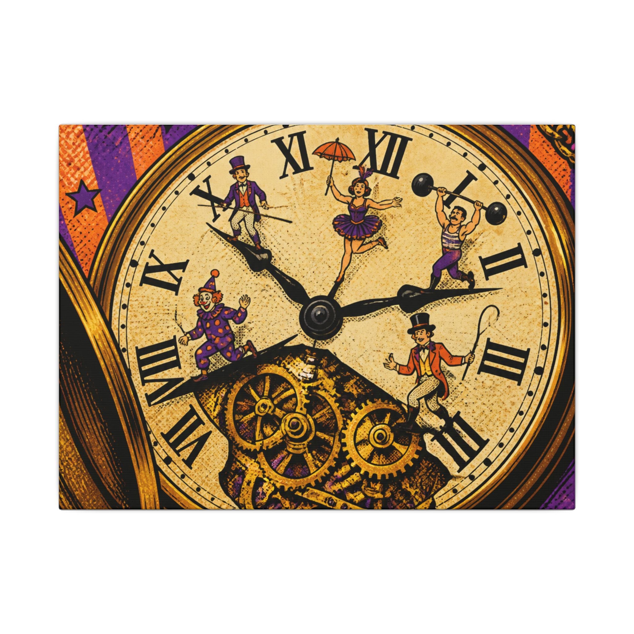 Pocket Watch Performers Wall Art Canvas 16×20 Pop Art Living Room Decor Maximalist Print