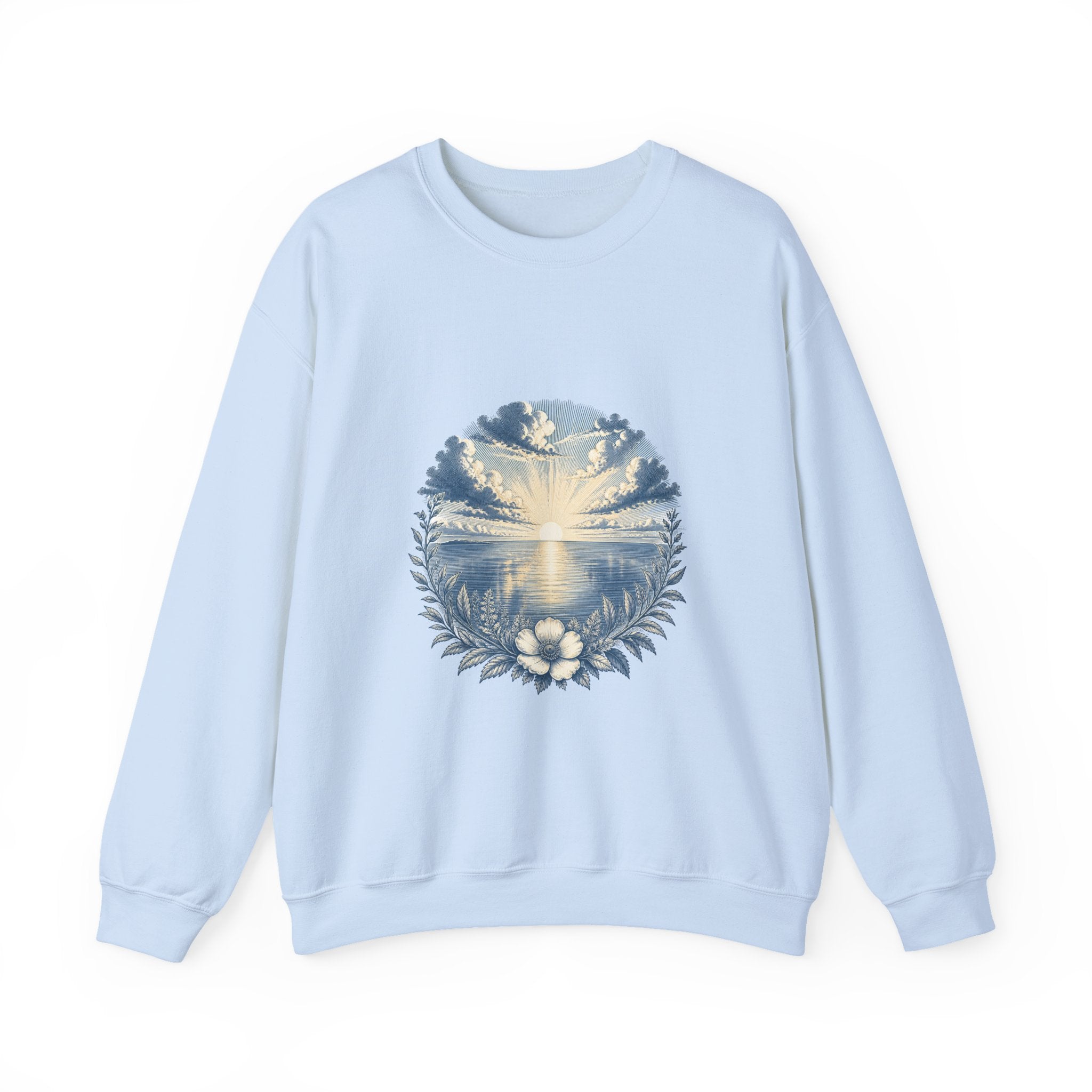 Matching Couple Sweatshirt - Sunrise & Sunset Matching Couple Comfort Colors Crew Vintage Art His Hers Honeymoon Gift - Design A