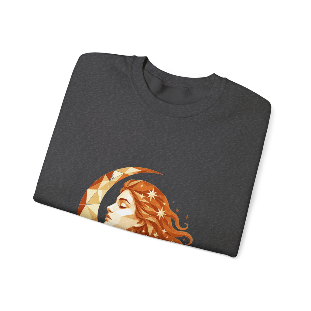 Matching Couple Sweatshirt - Helios & Selene Matching Couple Crewneck Sweatshirt Geometric Art His Hers Couple Gift - Design B