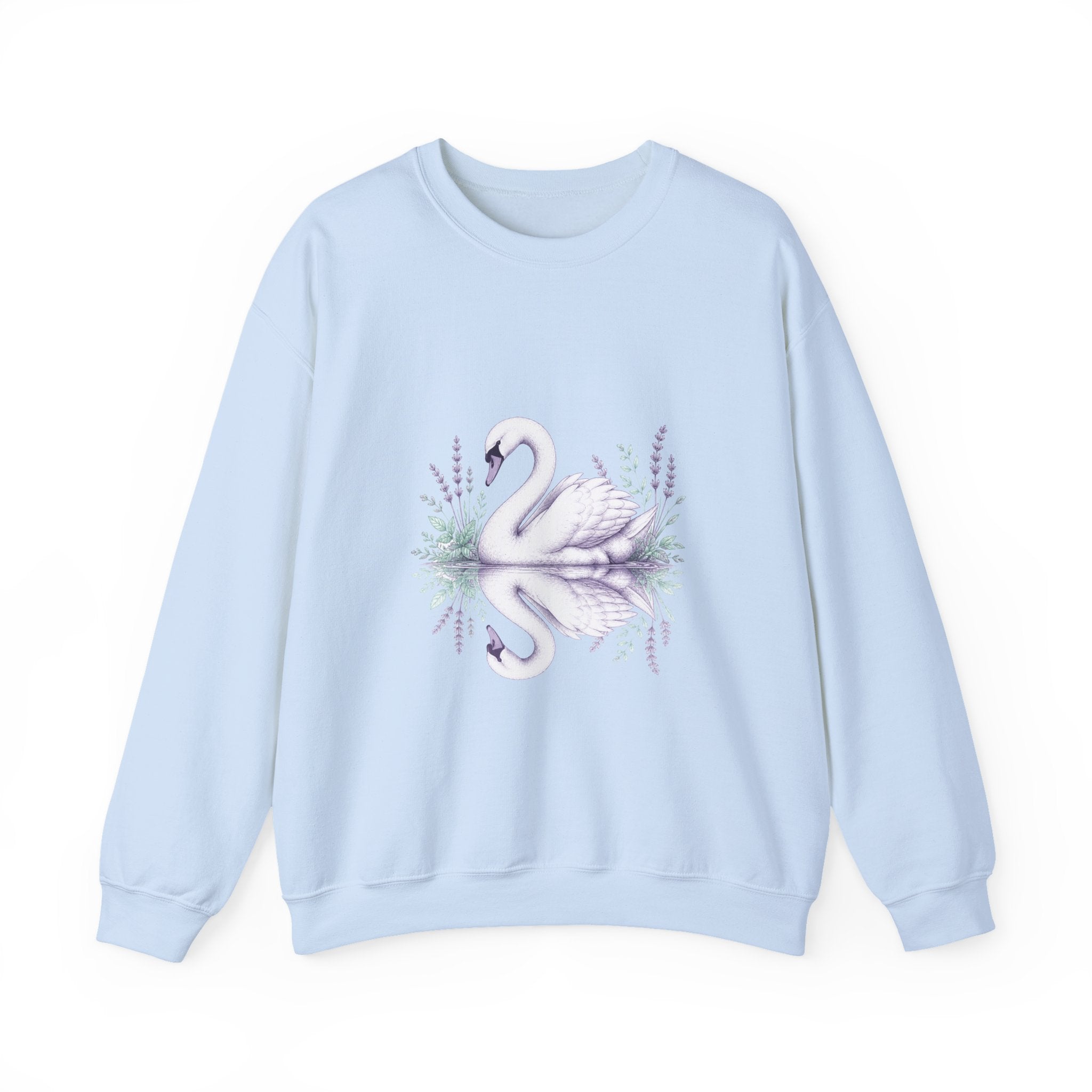 Matching Couple Sweatshirt - Raven & Swan Matching Couple Comfort Colors Crew Hand-Drawn Art His Hers Anniversary Gift - Design B