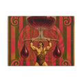 Wine Glass Strongman Wall Art Canvas 24×36 Psychedelic Dining Room Decor Maximalist Print