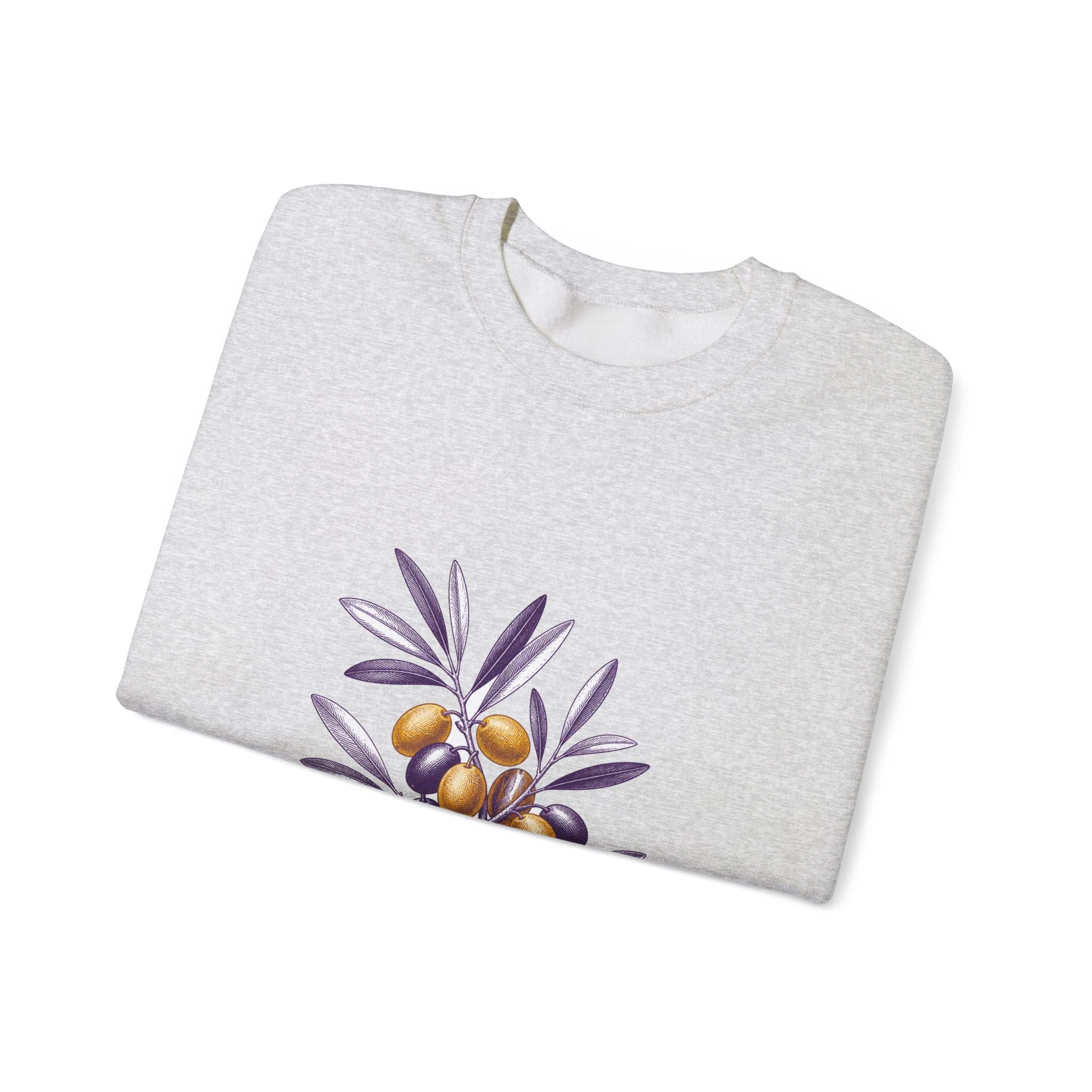 Matching Couple Sweatshirt - Olive Branch & Fig Matching Couple Premium Fleece Sweatshirt Vintage Art His Hers Honeymoon Gift - Design A